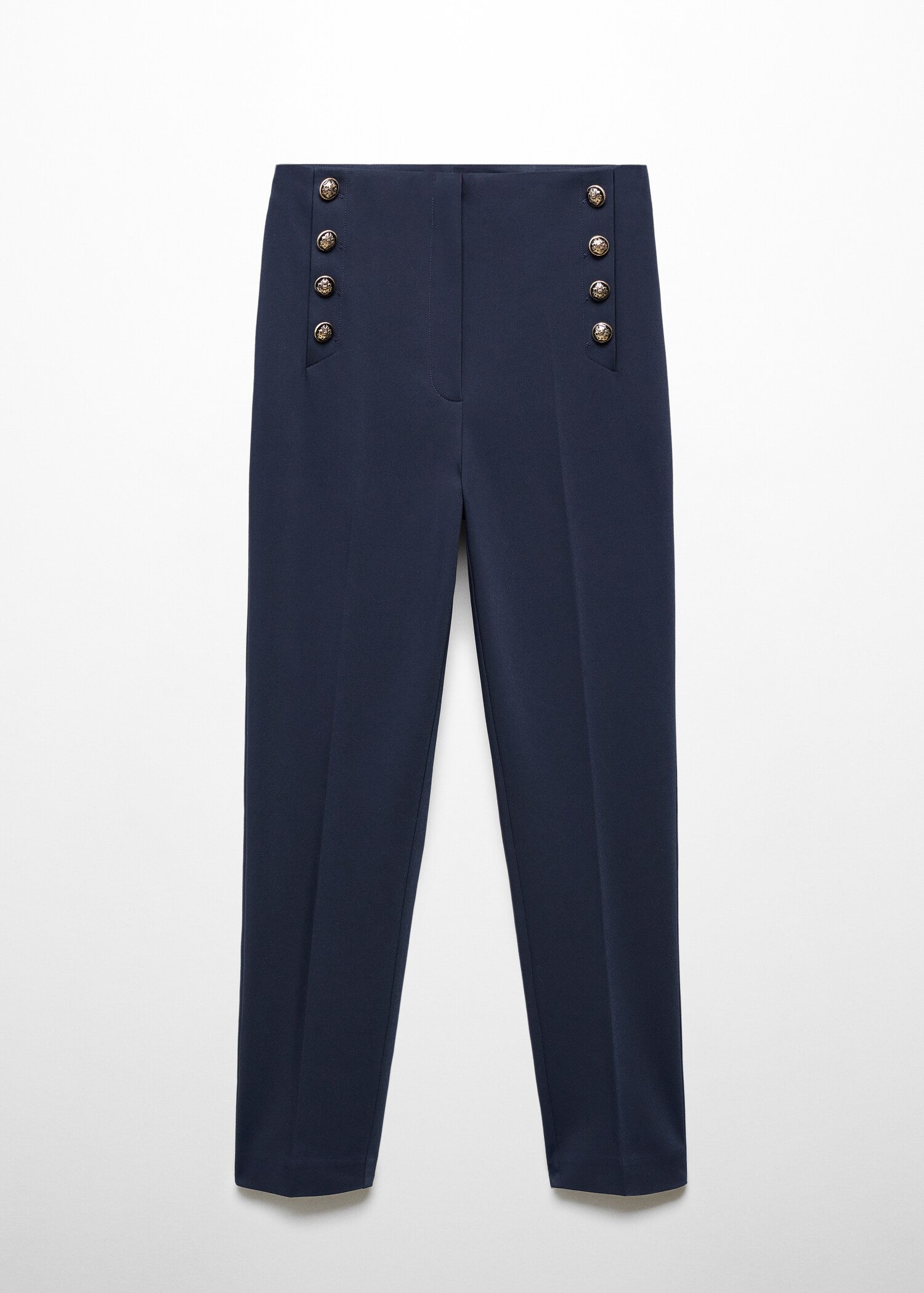 Pantaloni crop bottoni - Articolo senza modello