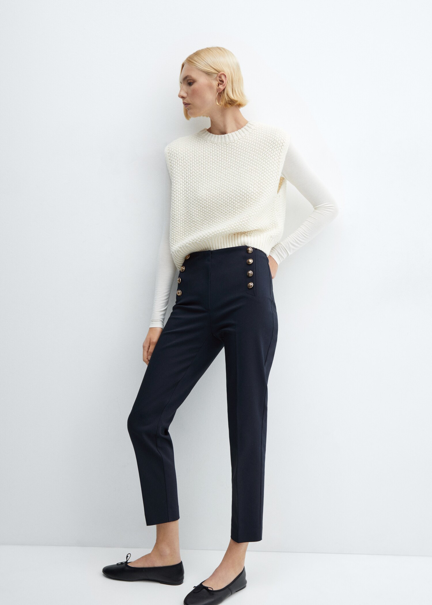 Pantaloni crop bottoni - Dettaglio dell'articolo 2