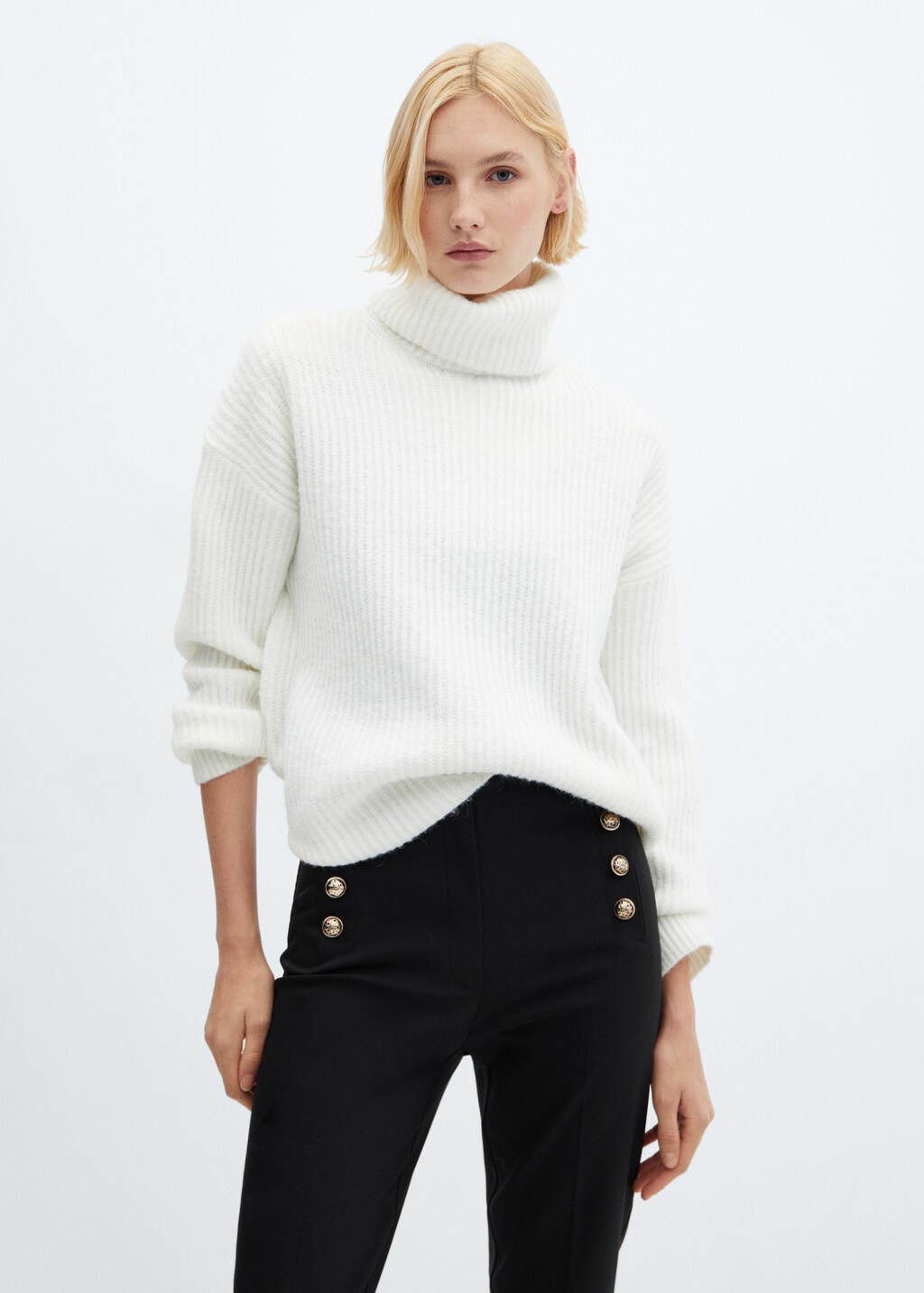 Pantalon crop botones
