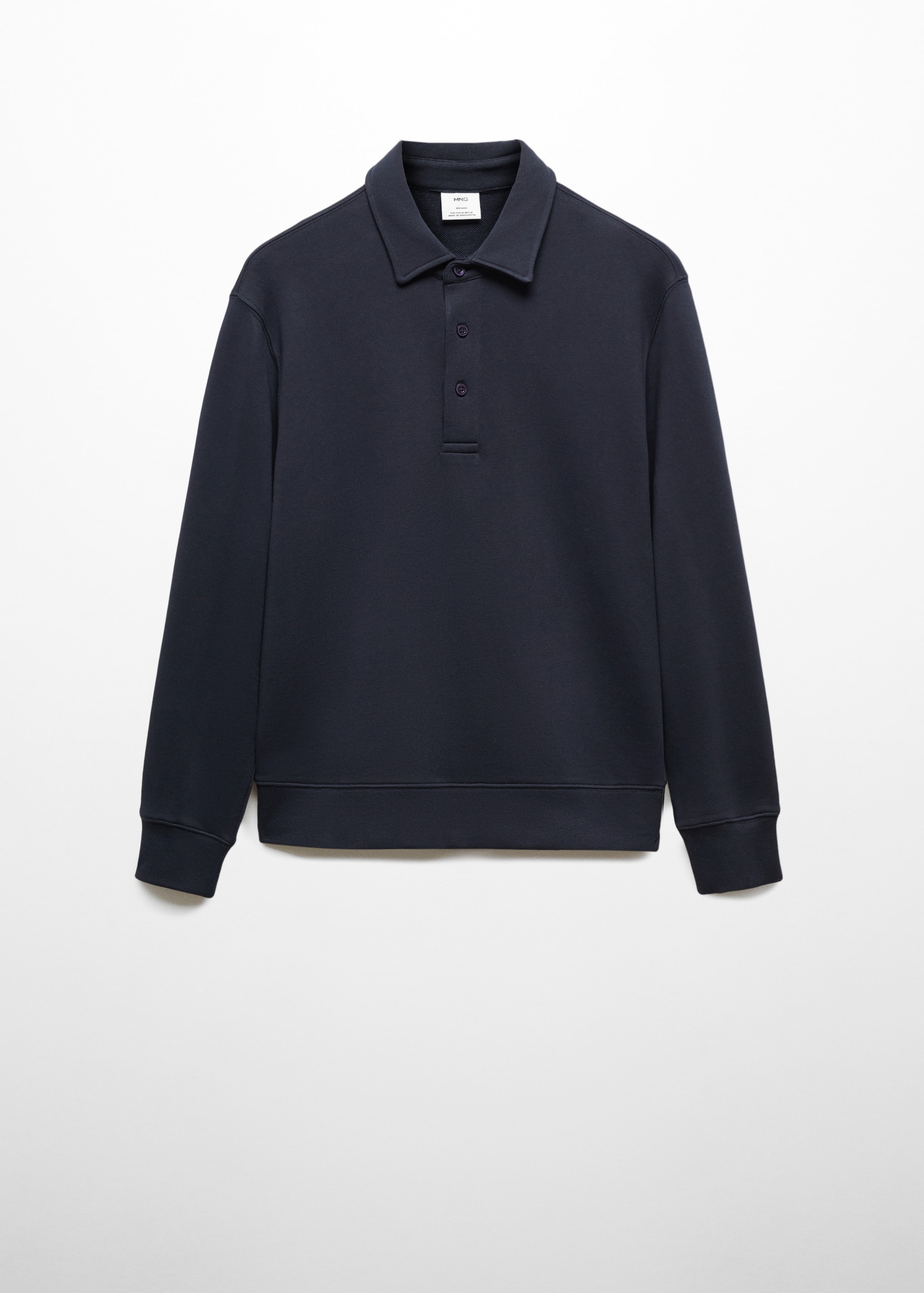Cotton polo sweatshirt - Article without model