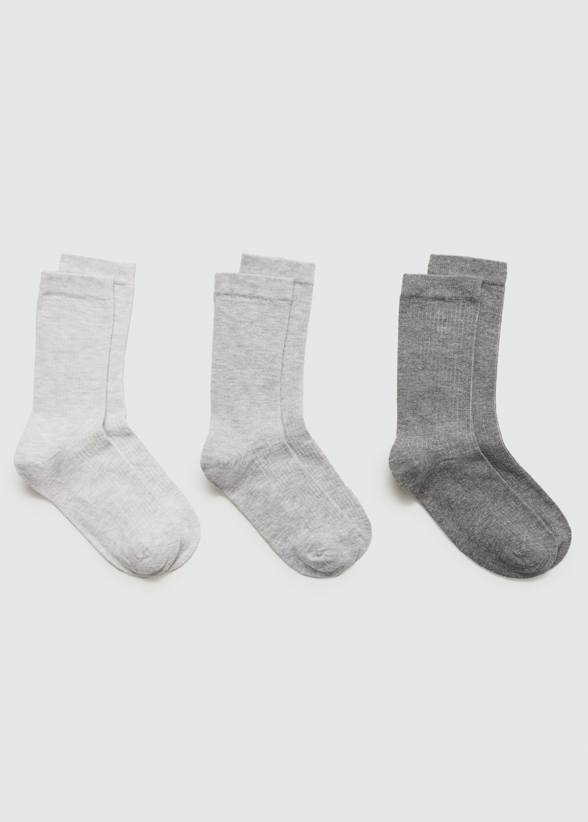 Pack de 3 meias de algodão caneladas - Artigo sem modelo