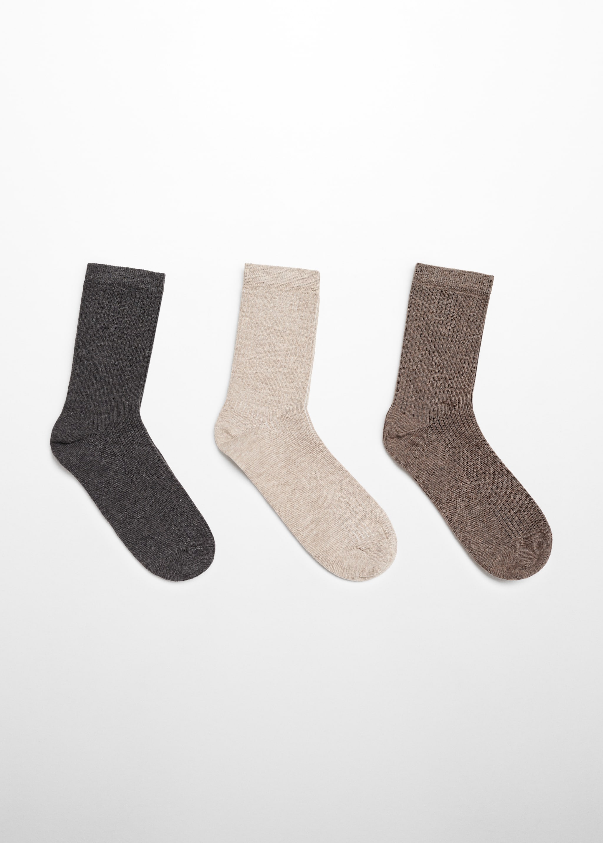 Lot 3 paires de chaussettes côtelées coton - Article sans modèle