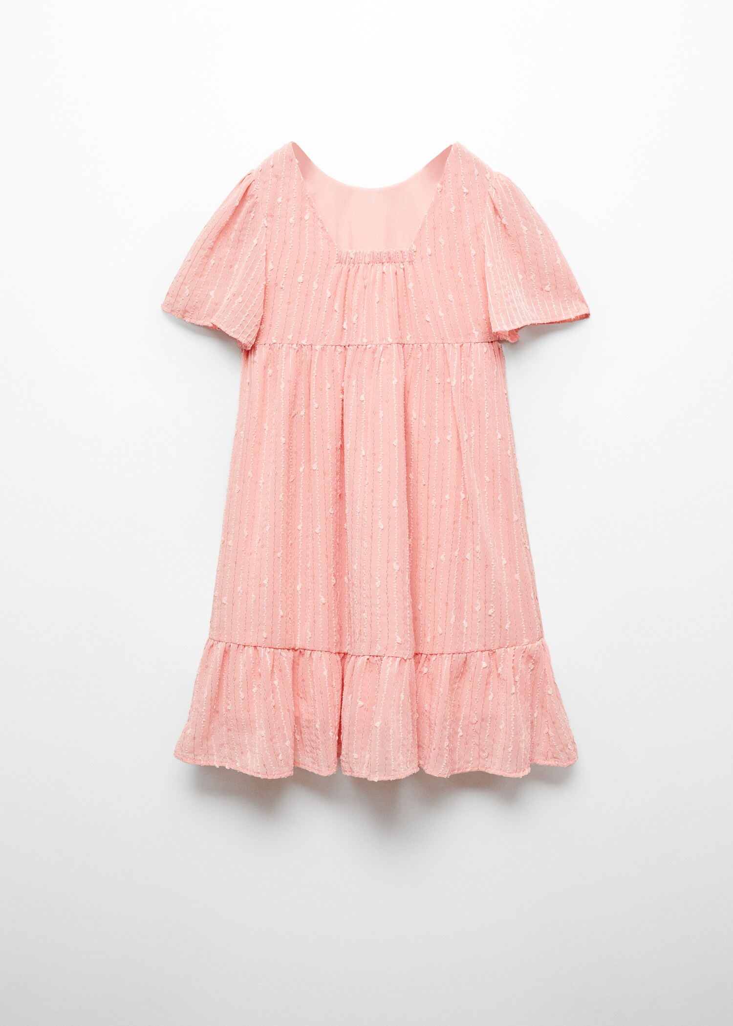 Frills embroidered dress - Reverse of the article