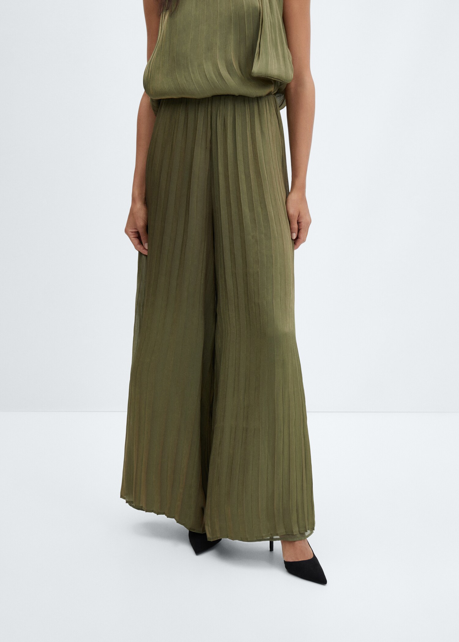 Pleated wideleg trousers - Medium plane