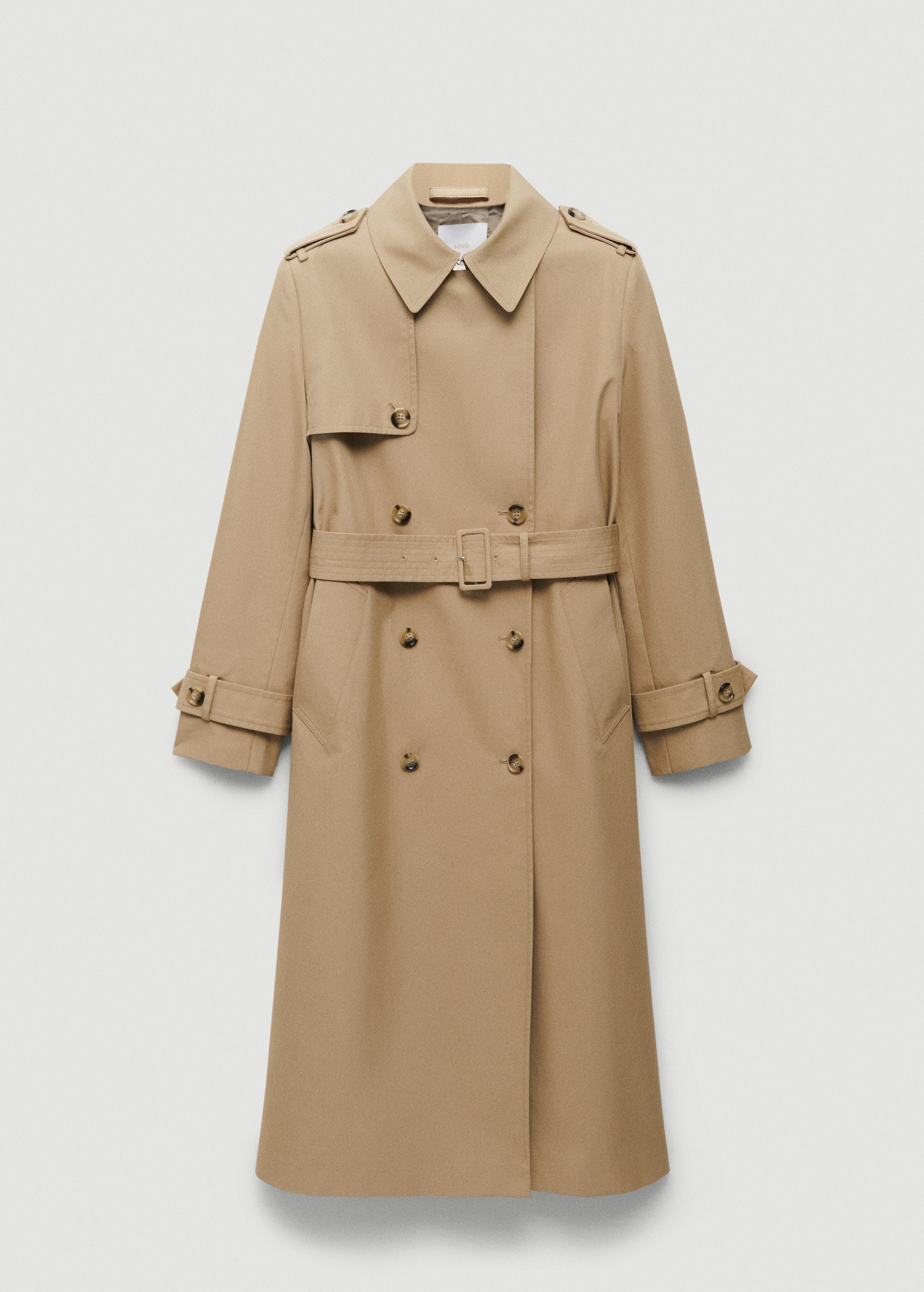 Double-breasted cotton trench coat - Article without model