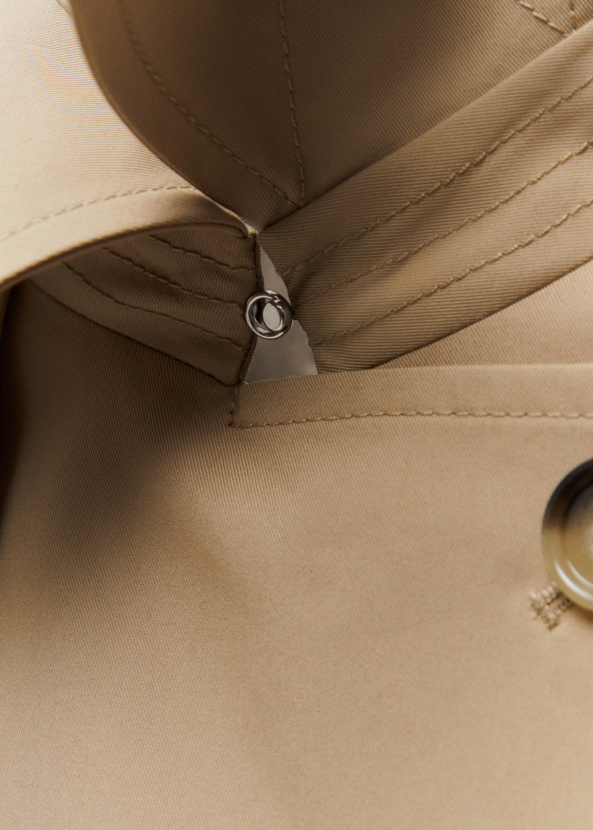 Double-breasted cotton trench coat - Details of the article 8