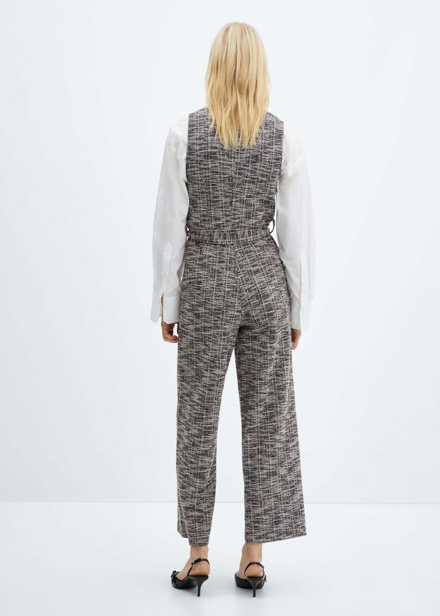 Marbled tweed jumpsuit - Reverse of the article