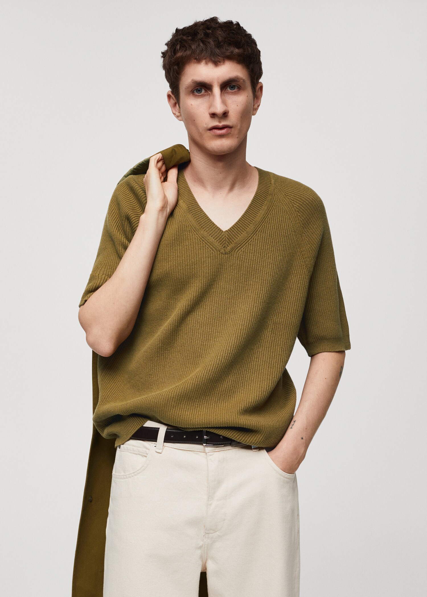 Pull-over maille relaxed-fit - Plan moyen