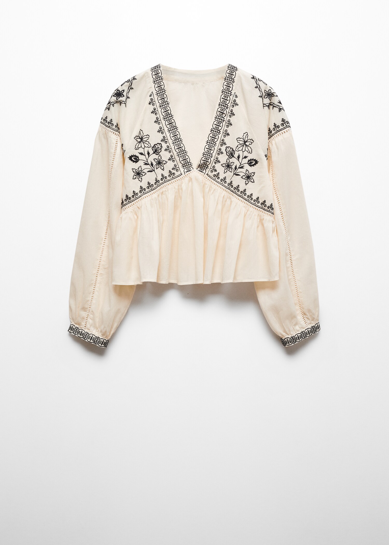 Floral embroidery blouse - Article without model