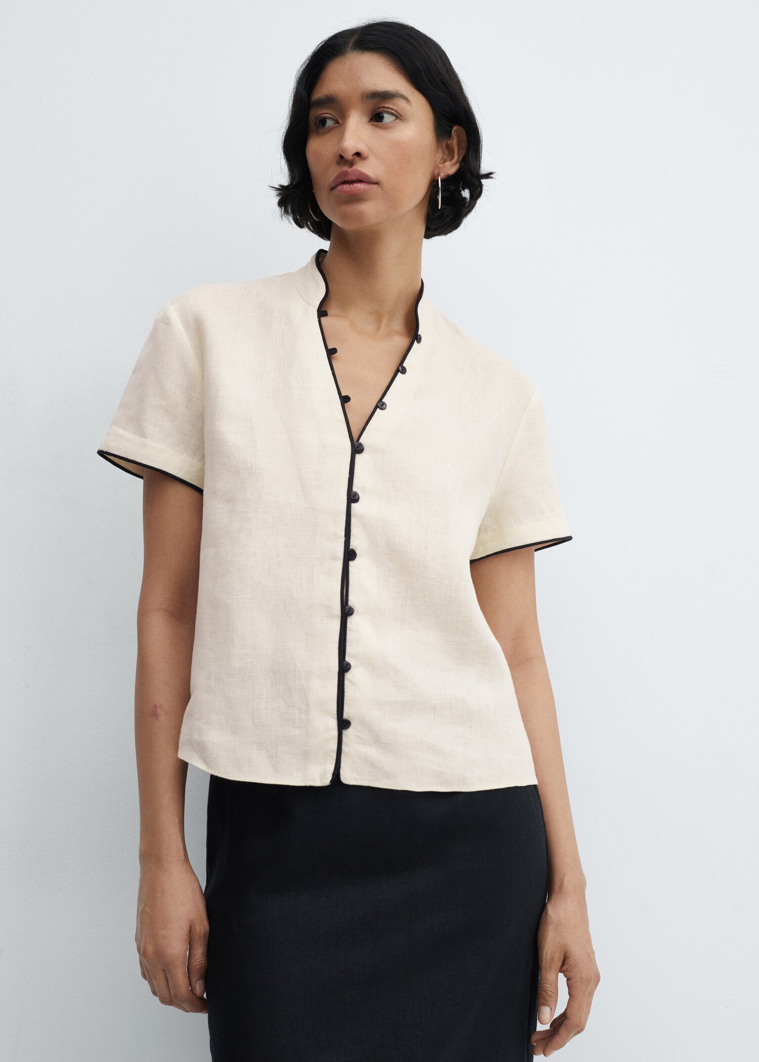 Button linen shirt - Medium plane