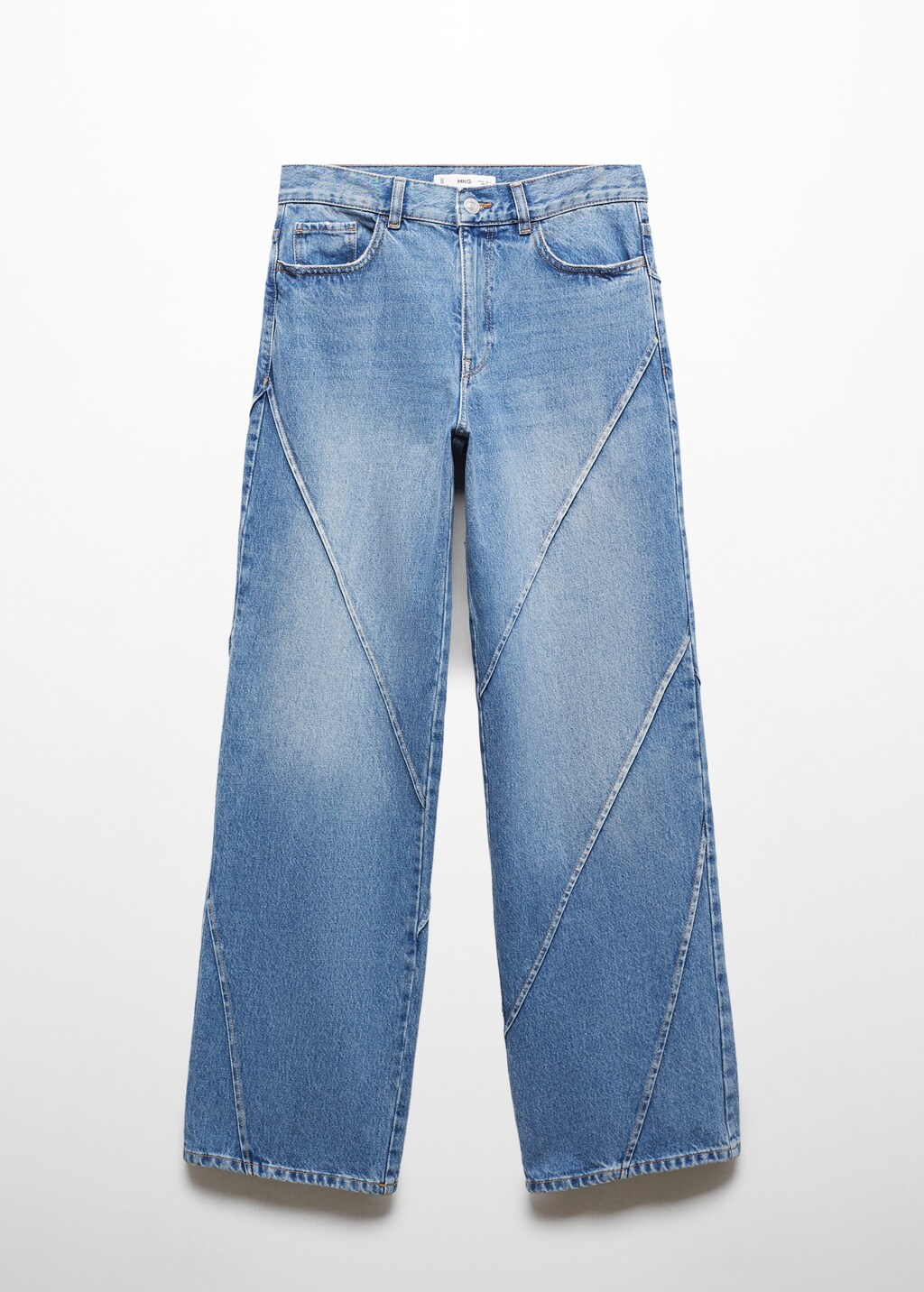 Mango decorative seam flared jeans best sale