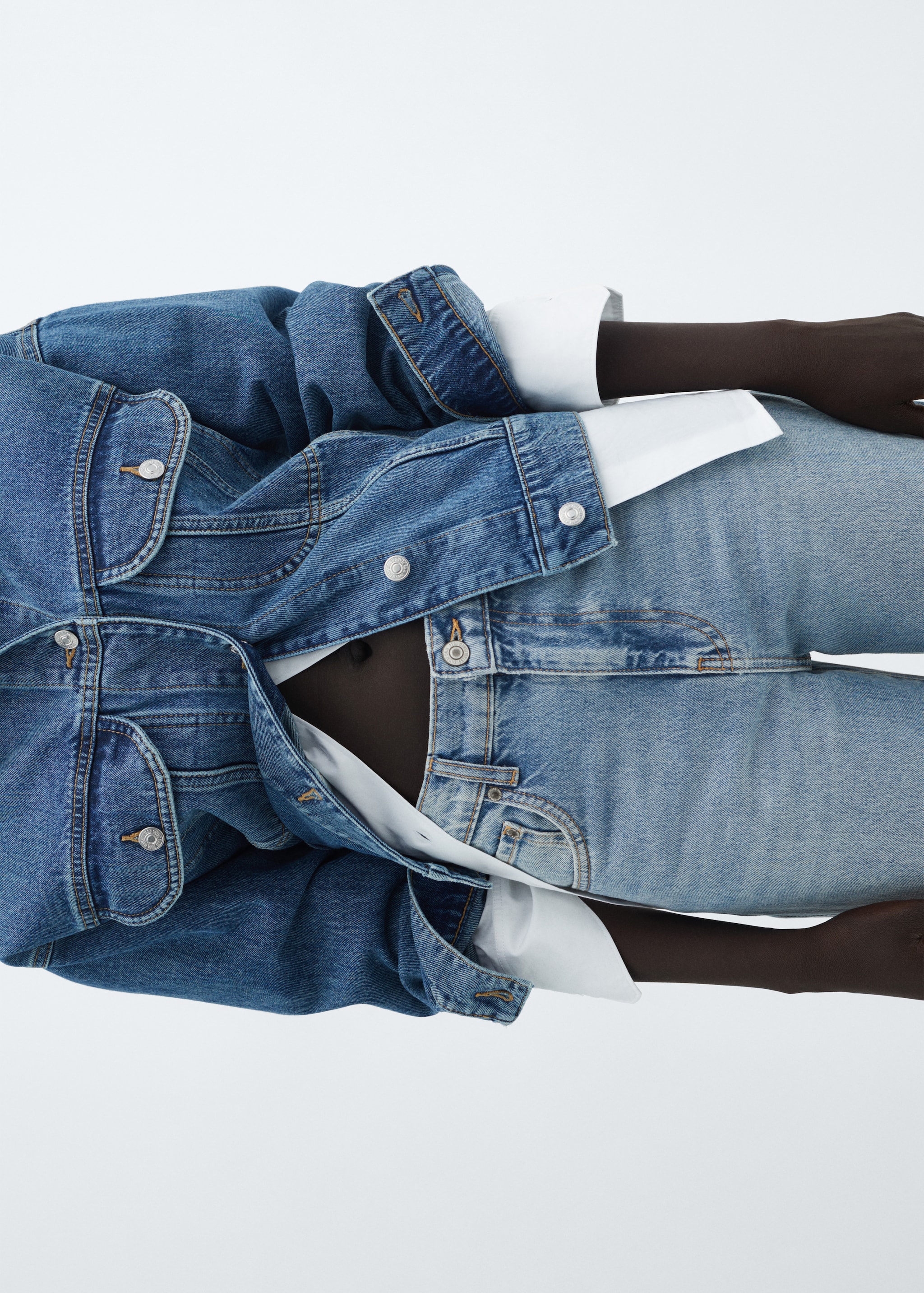 Turned-up straight jeans - Details of the article 2