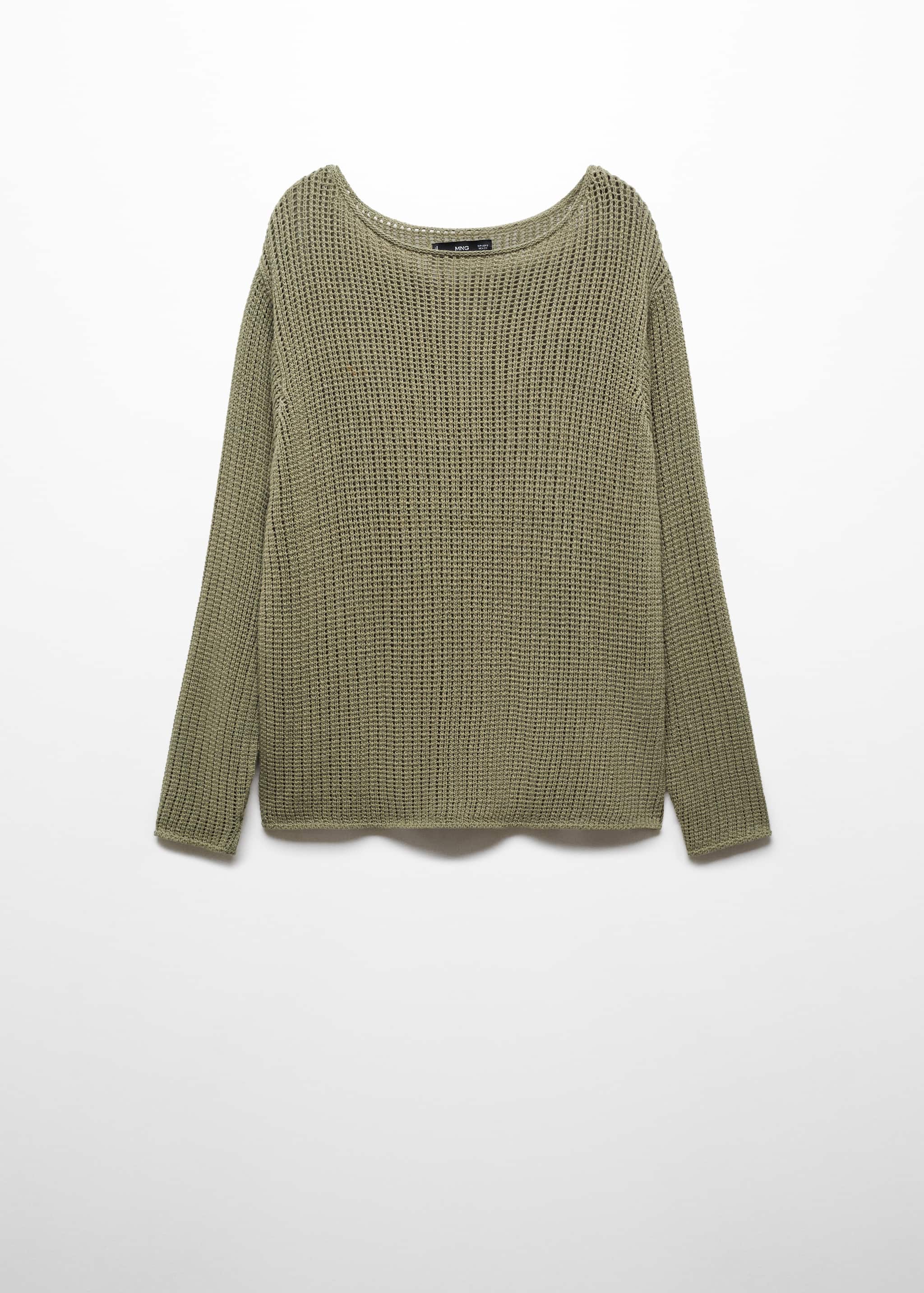 Boat-neck knitted sweater - Article without model