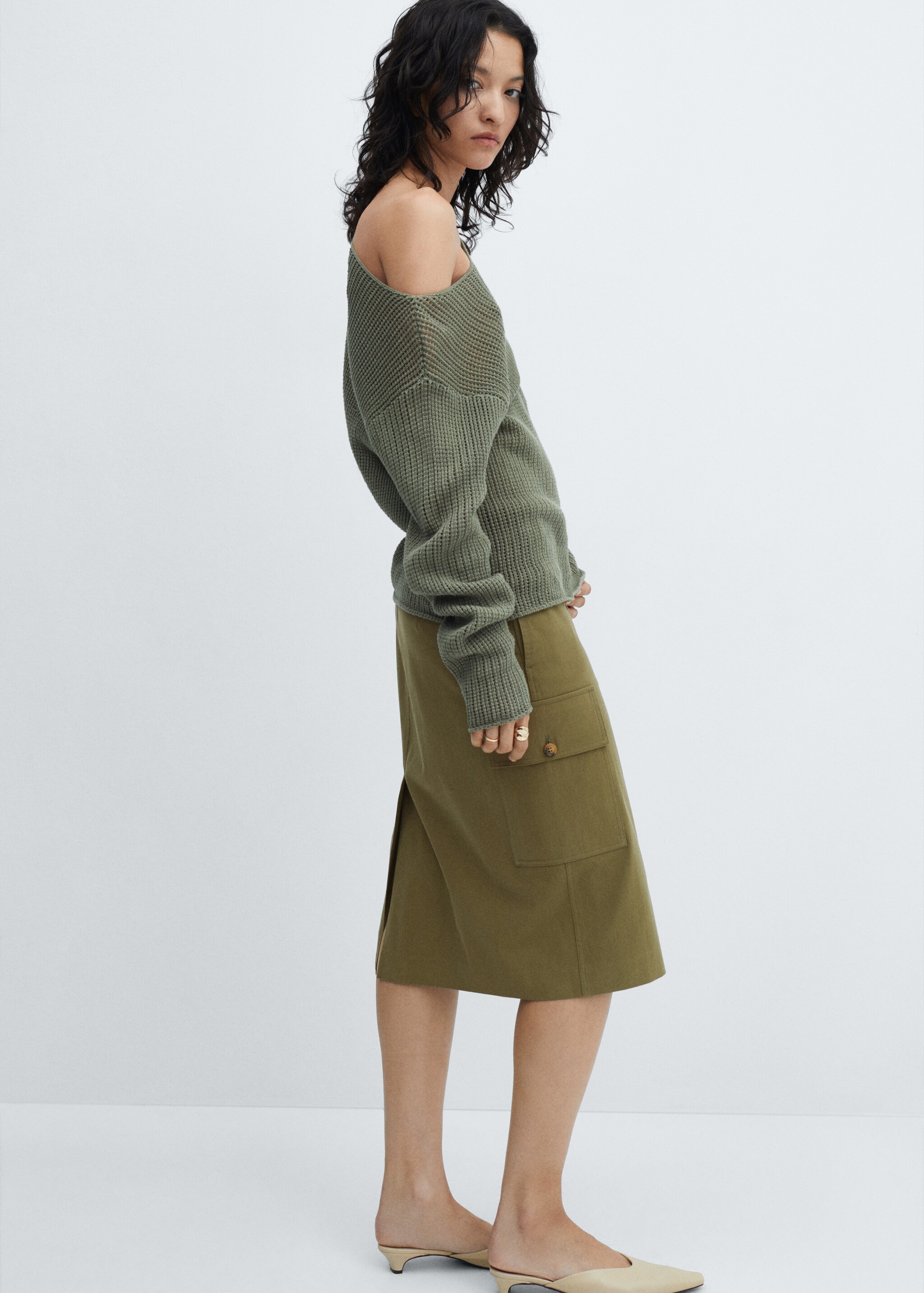  Cargo midi skirt - Details of the article 1