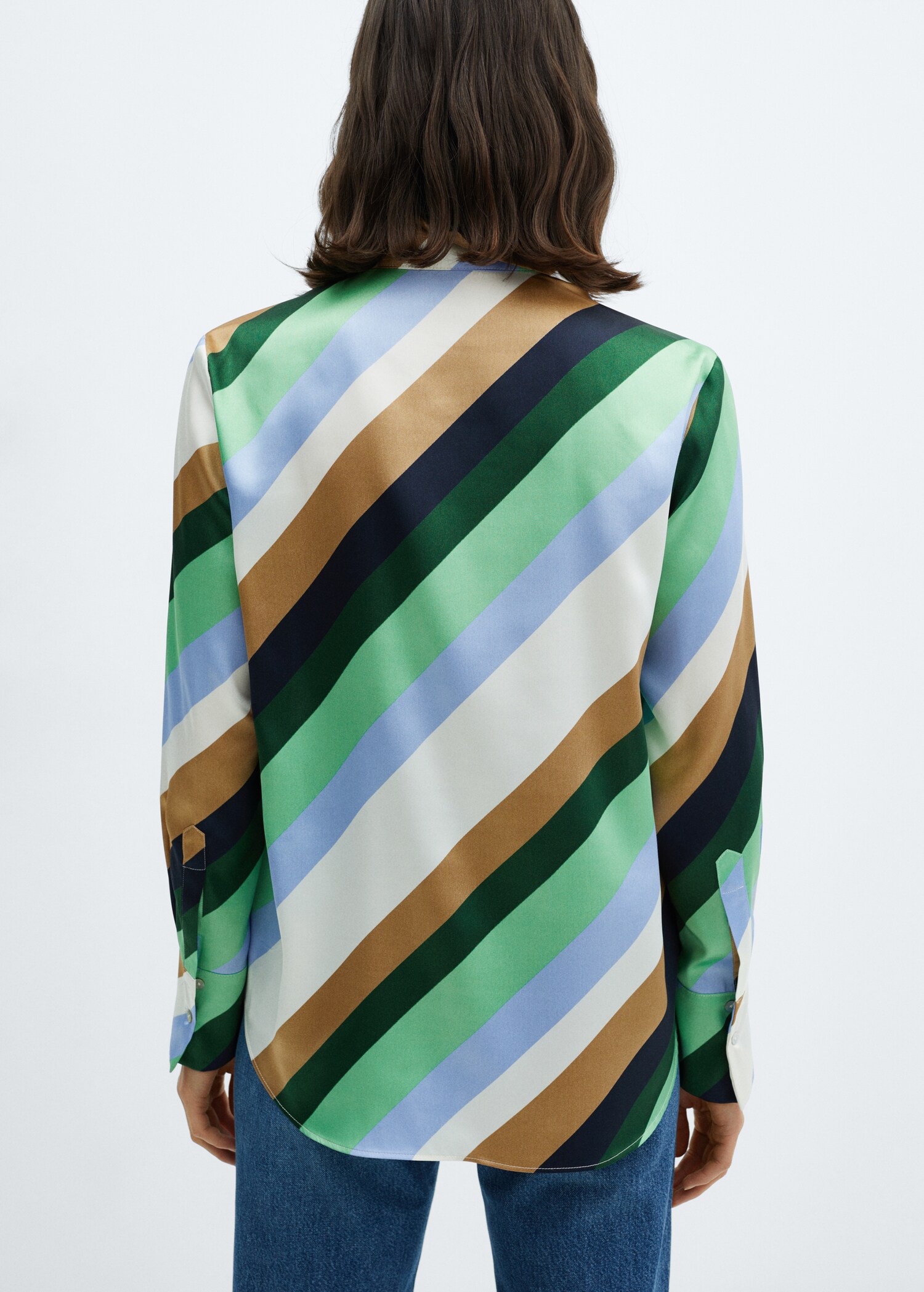 Satin striped shirt - Reverse of the article