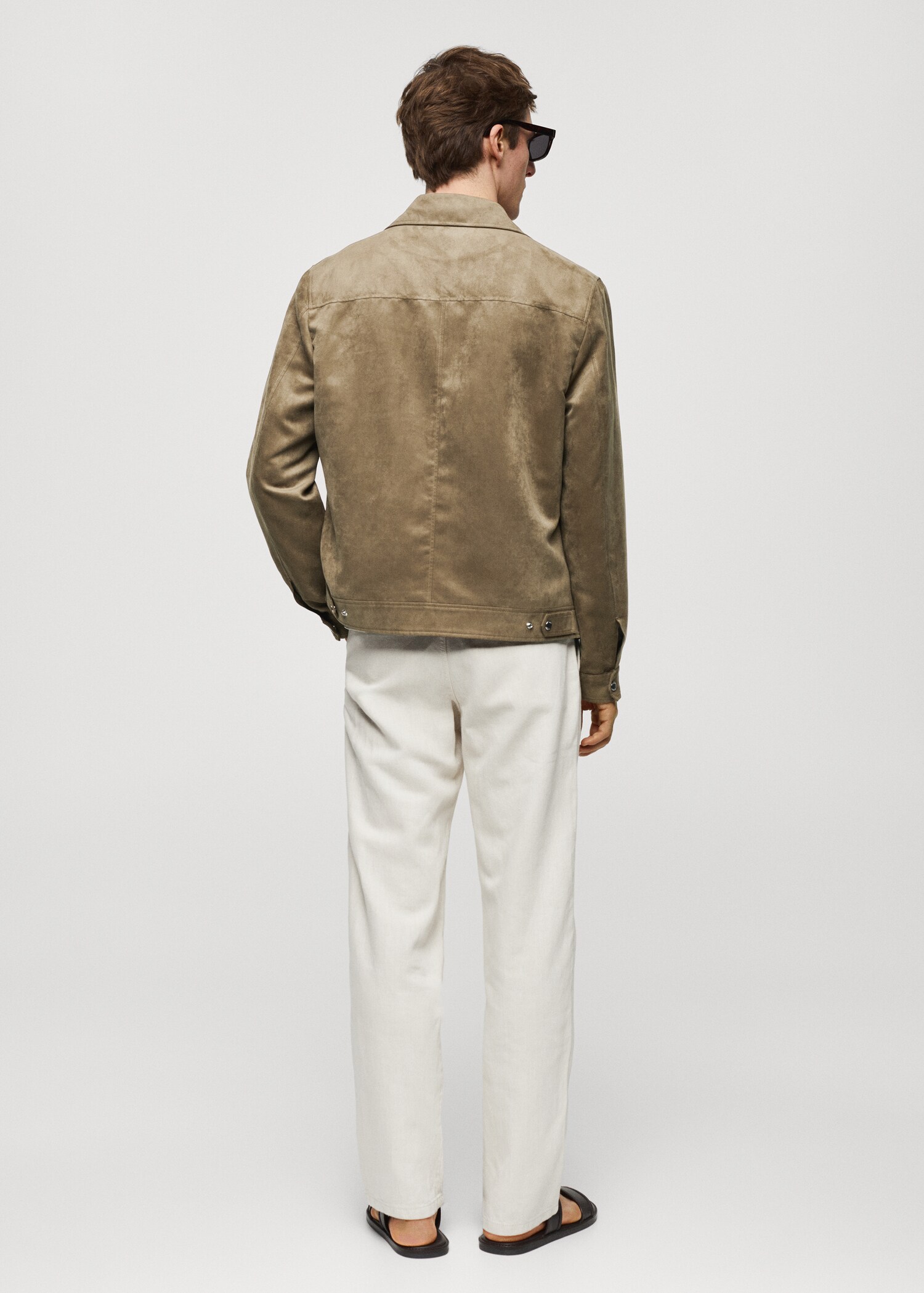 Blouson imitation daim poches - Verso de l’article