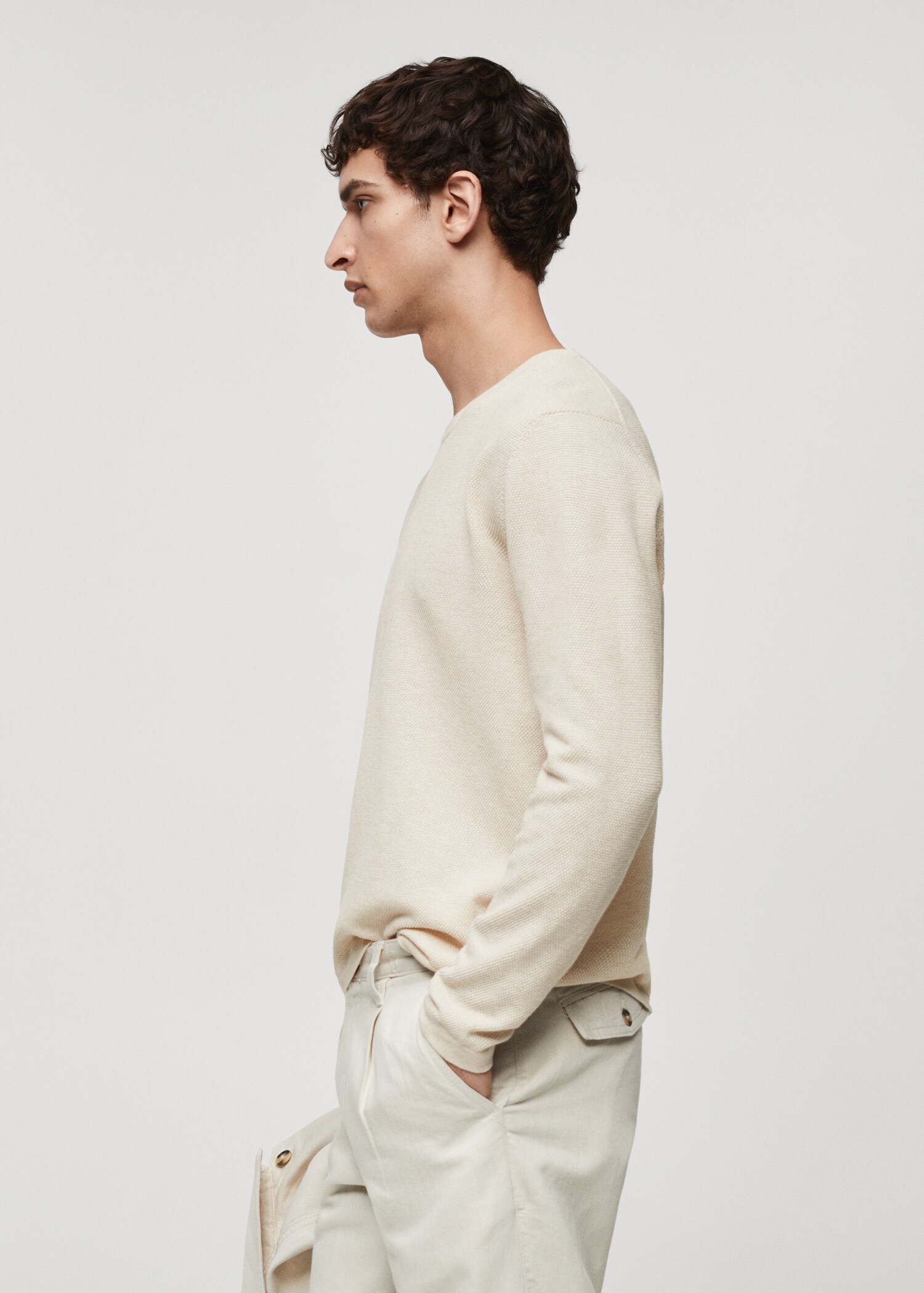 Knit cotton sweater - Детальніше про товар 2