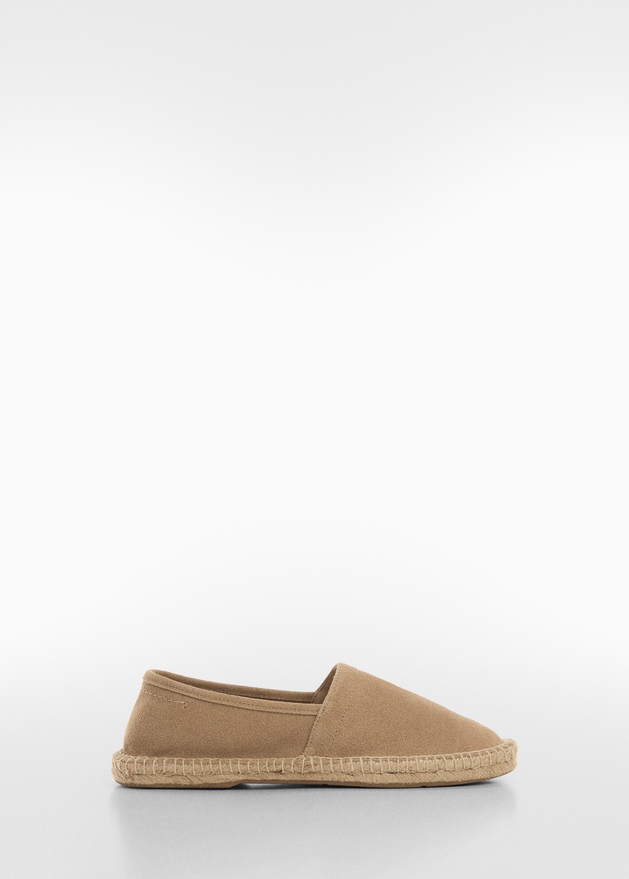 حذاء من الجوت مع أربطة من الجلد السويدي - منتج دون نموذج