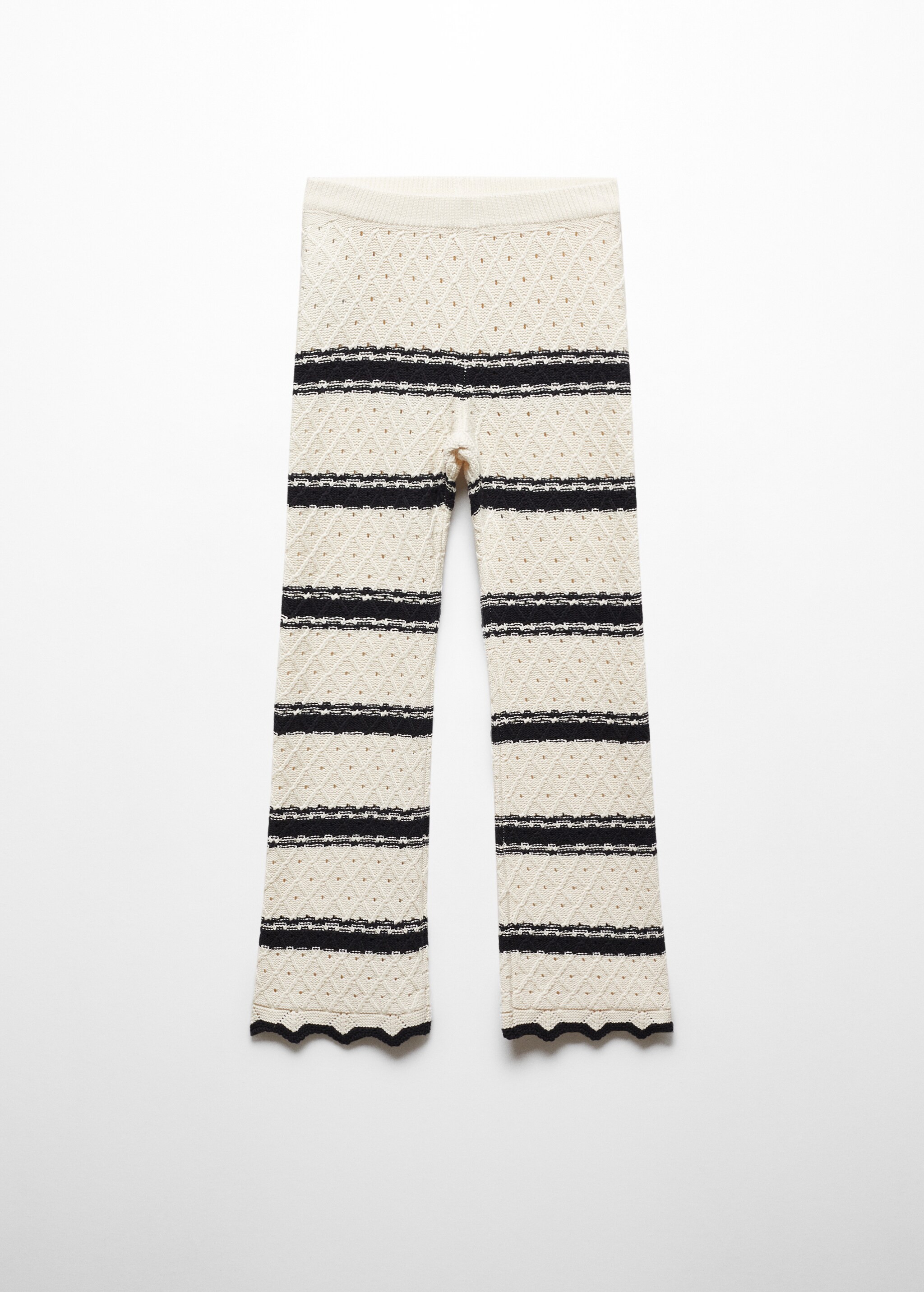 Striped knit trousers - Article without model