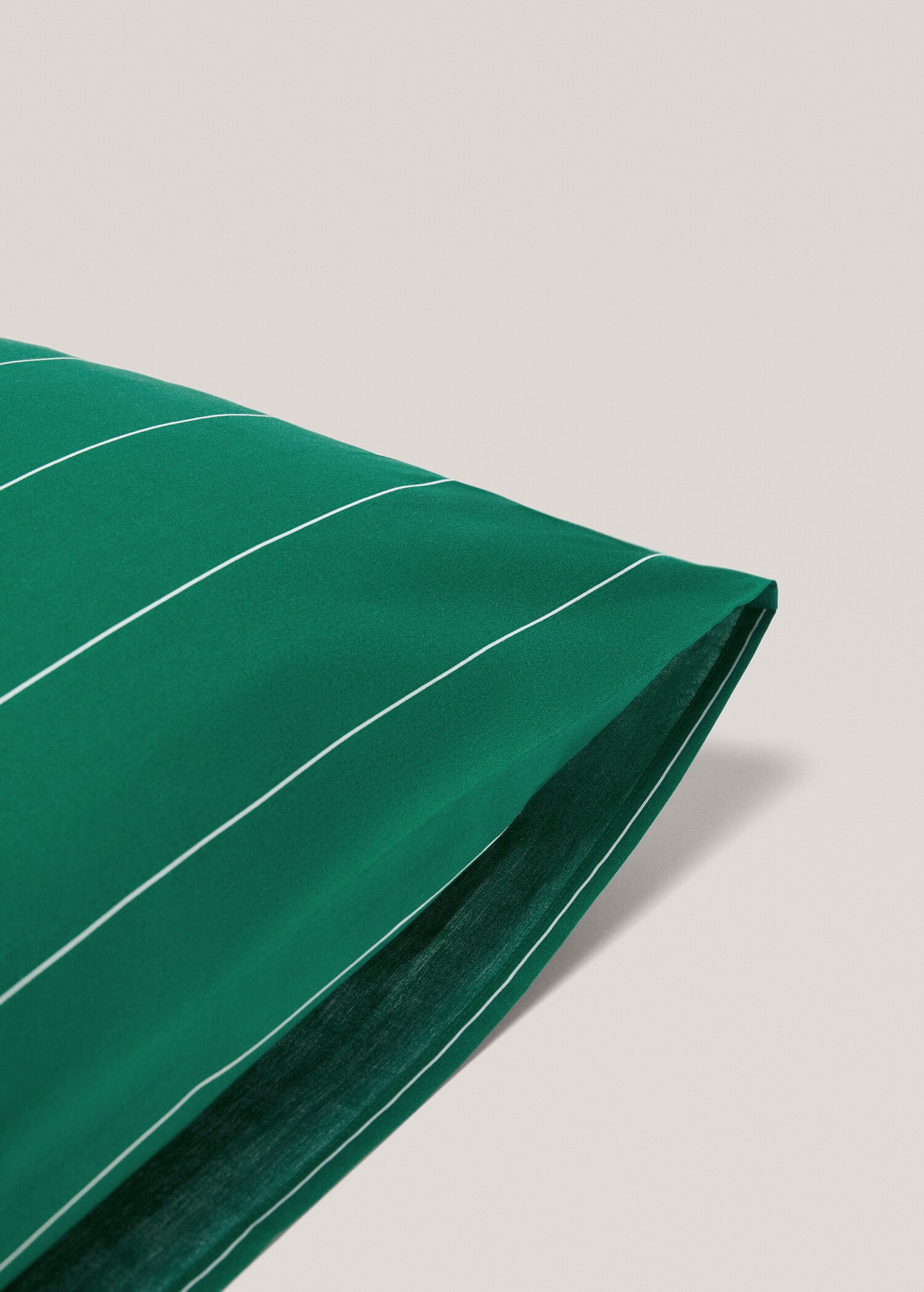 Striped cotton pillowcase 60x60cm (Pack of 2) - Details of the article 1