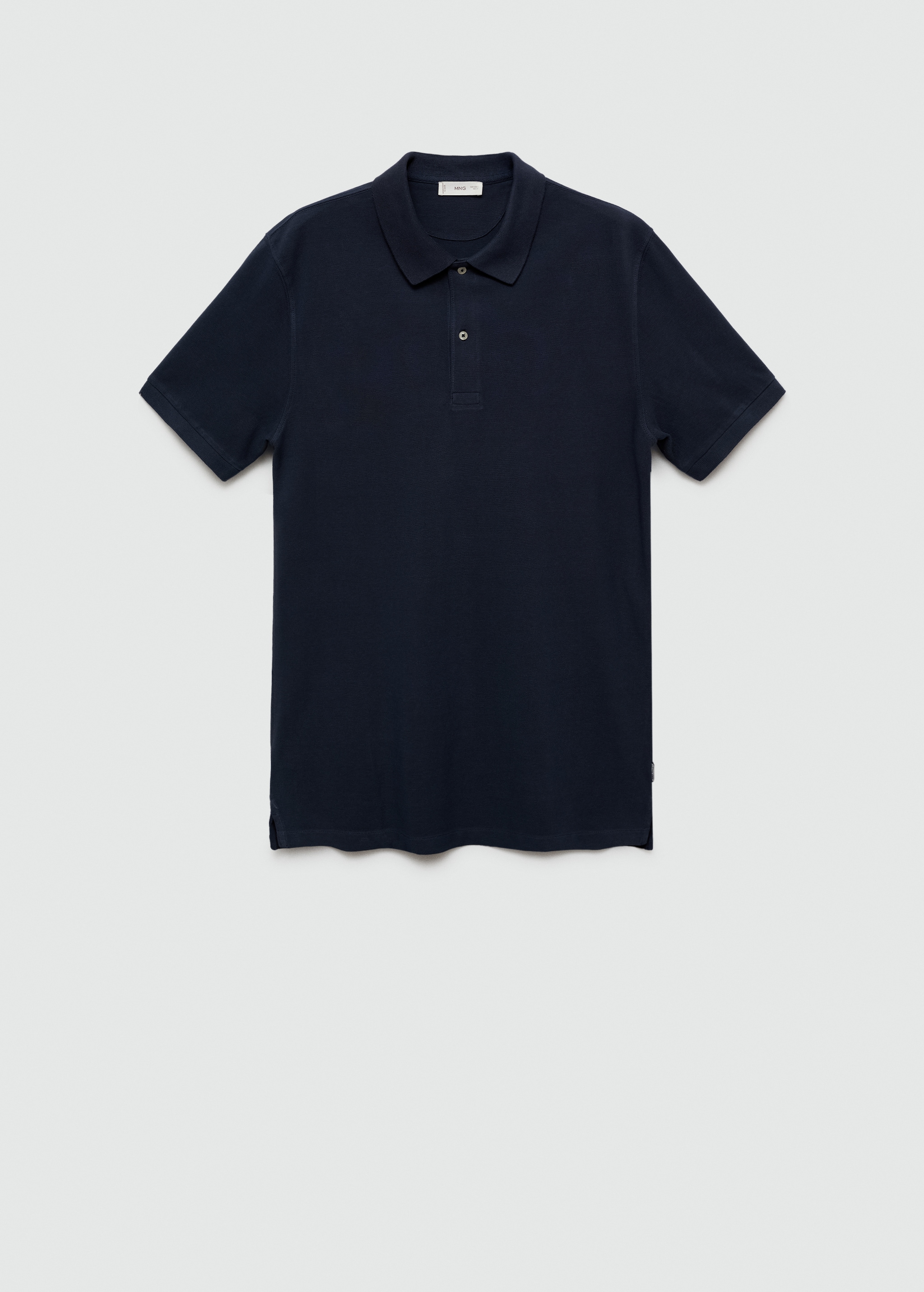 Short-sleeved cotton polo shirt - Article without model