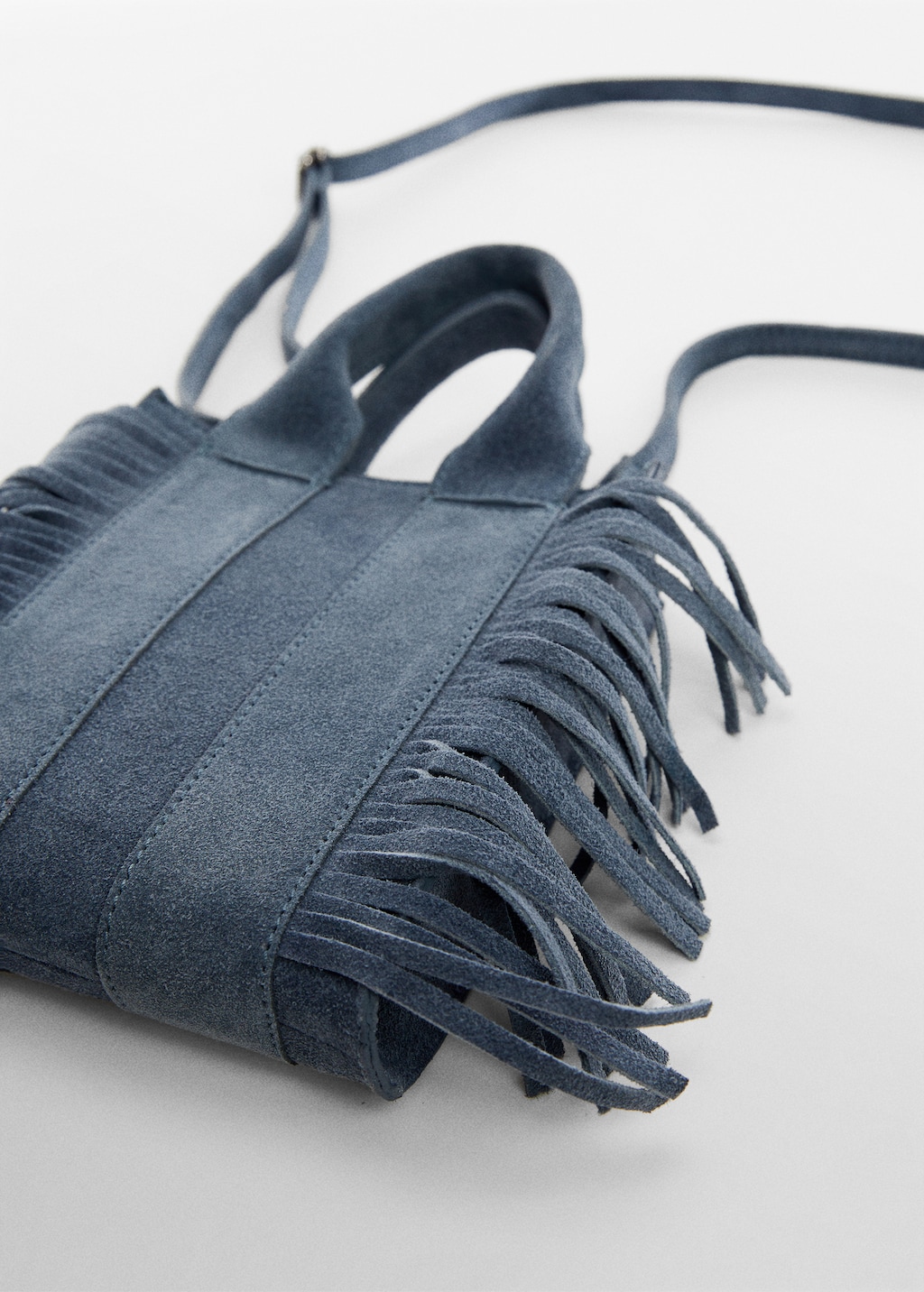Mango fringe leather bag sale
