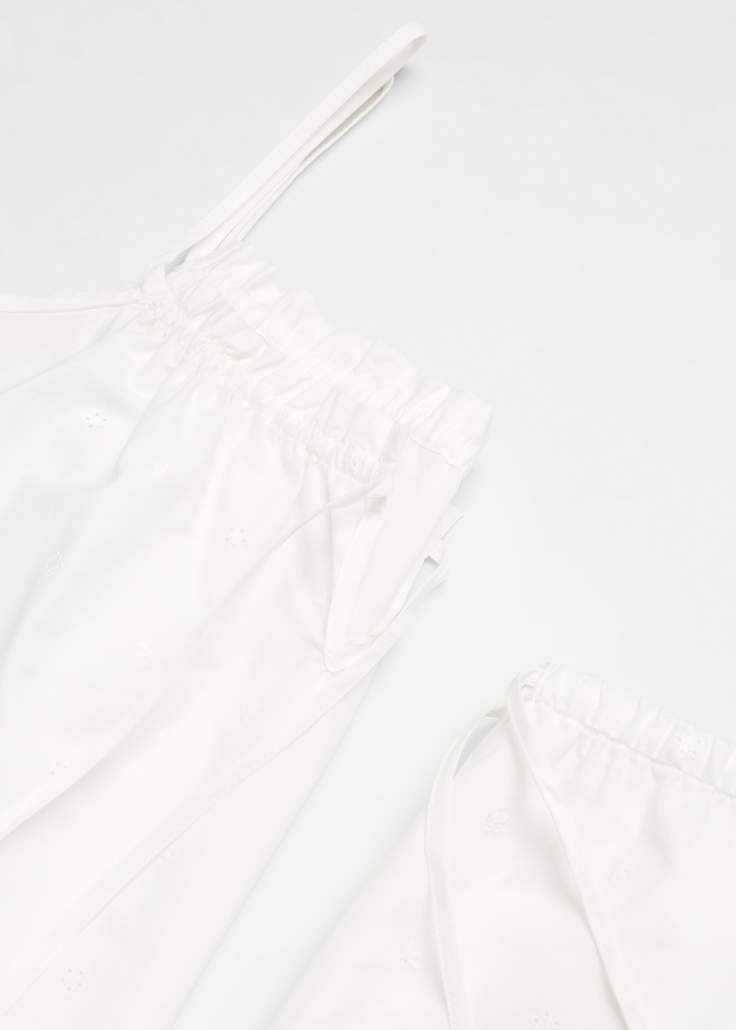 Shorts pijama algodón detalles calados - Detalle del artículo 8