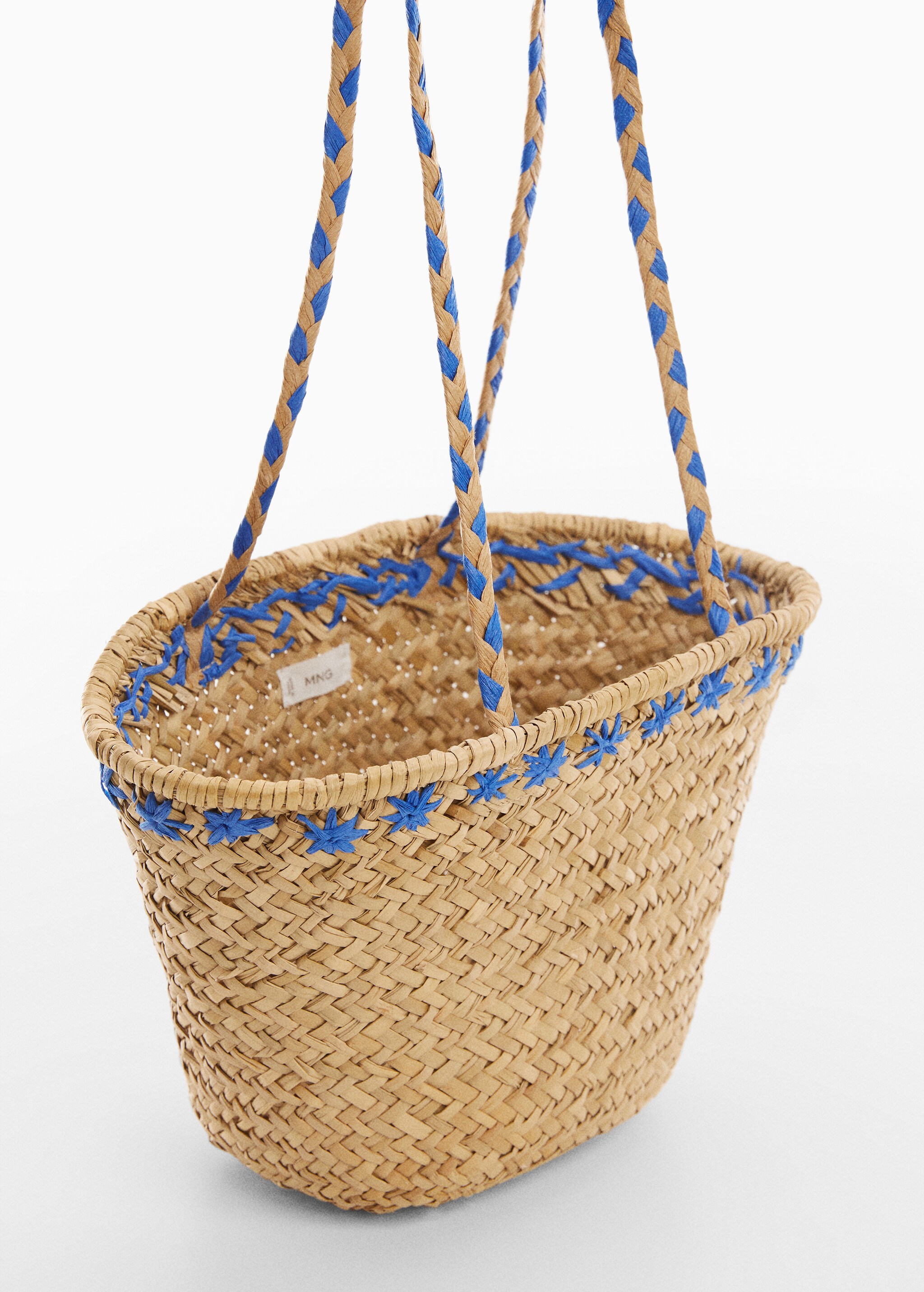 Double strap basket bag - Medium plane