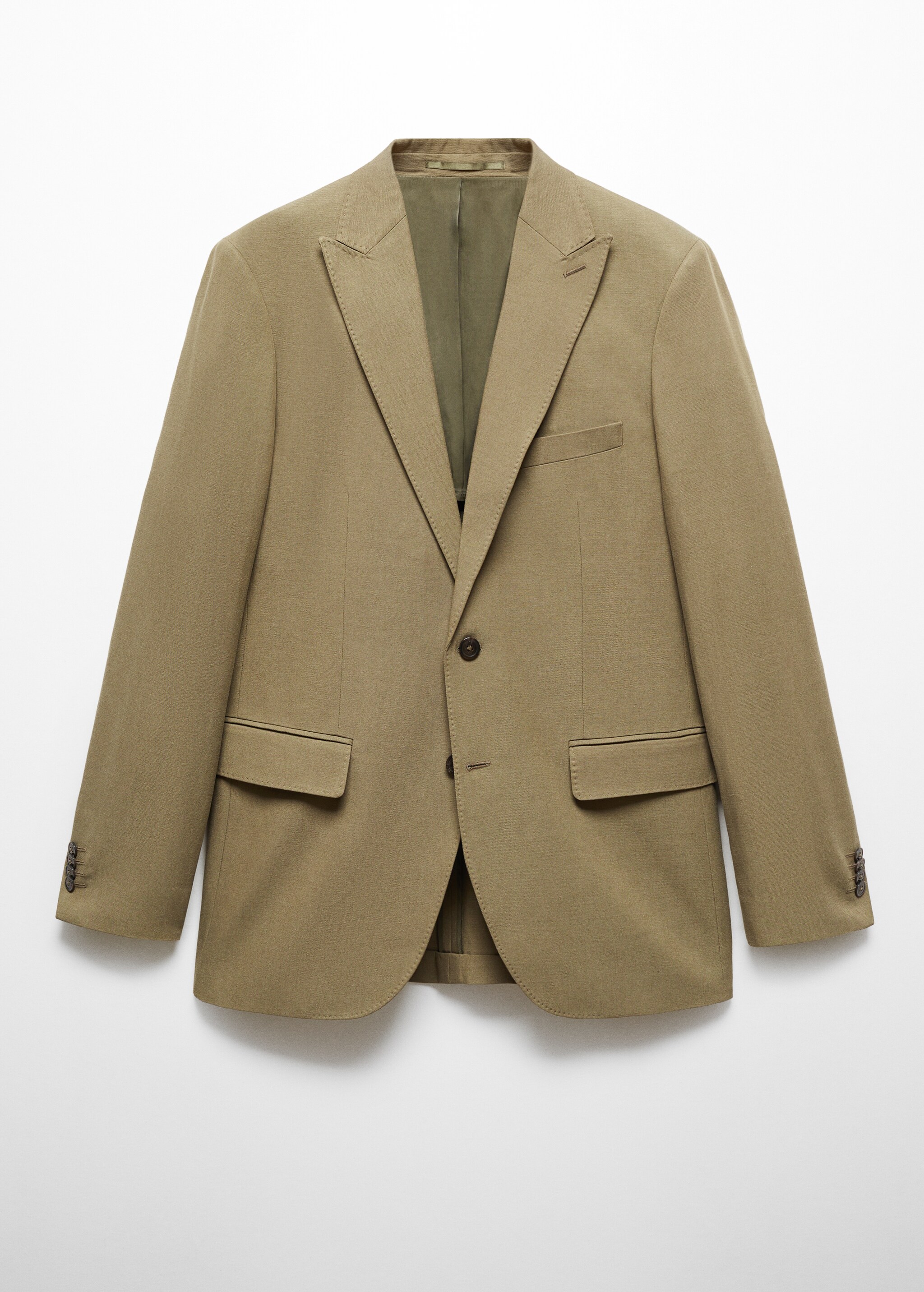 Slim fit linen and cotton suit jacket - Article without model