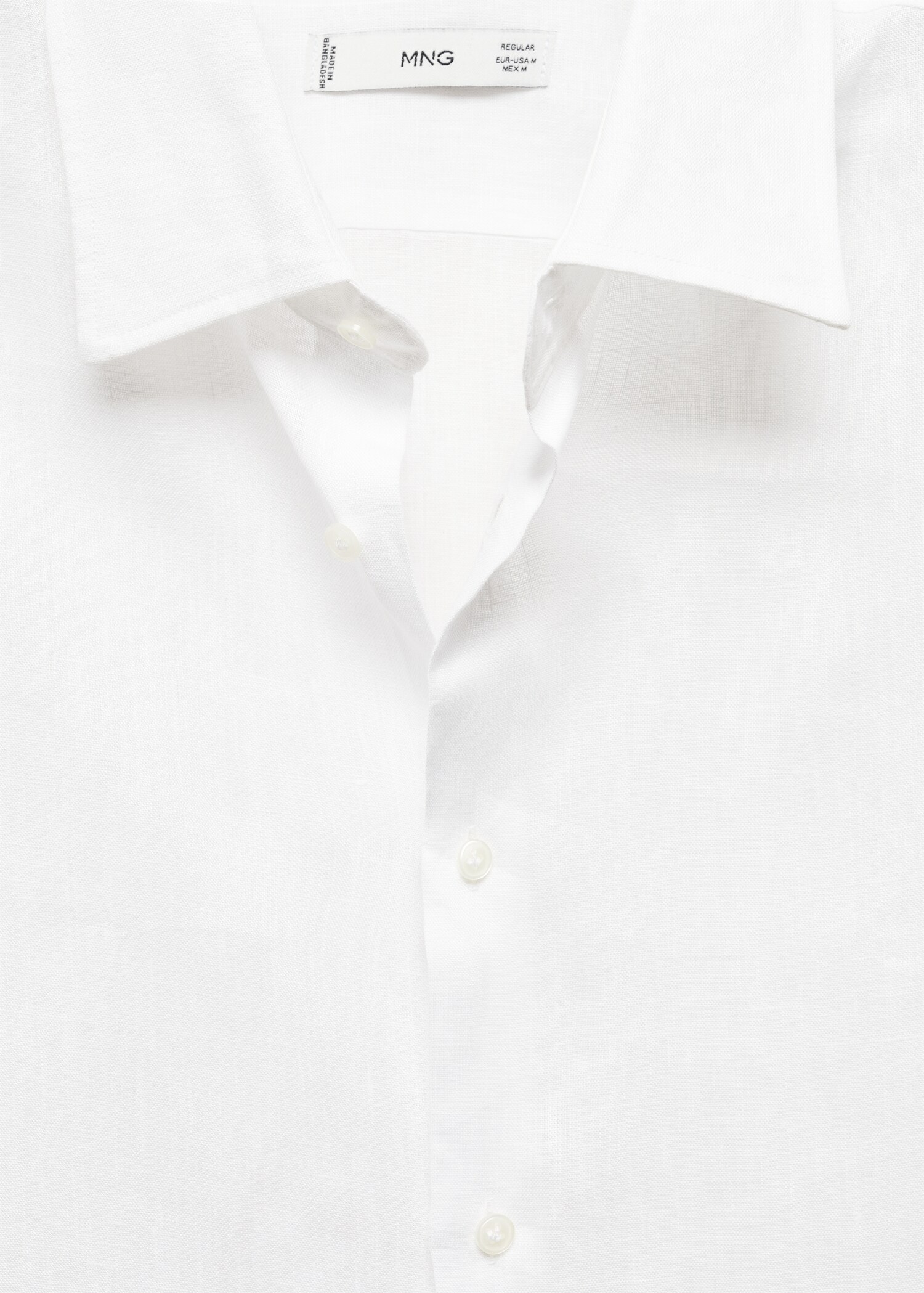 100% linen regular-fit shirt - Details of the article 8