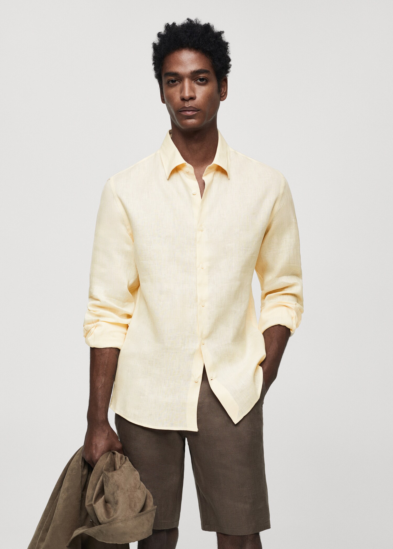 Chemise regular fit 100 % lin - Plan moyen
