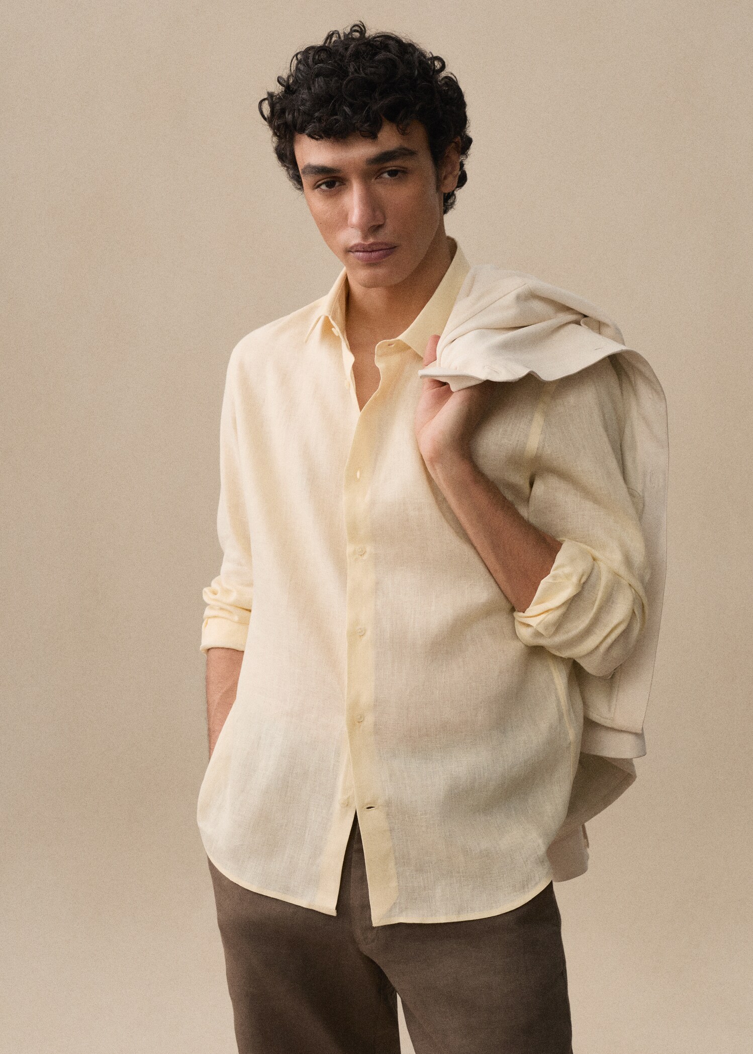 Chemise regular fit 100 % lin - Détail de l'article 5