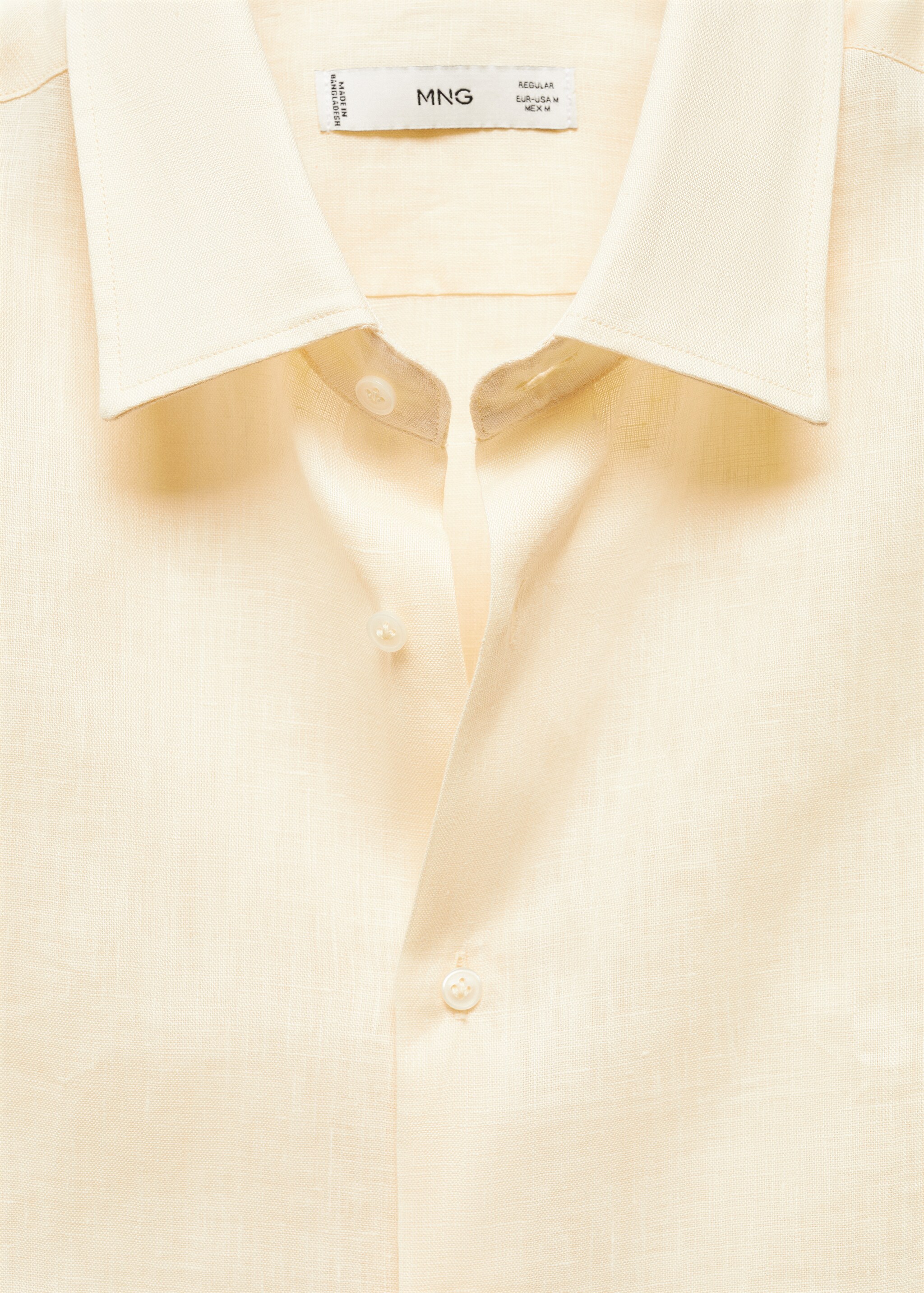 100% linen regular-fit shirt - Details of the article 8