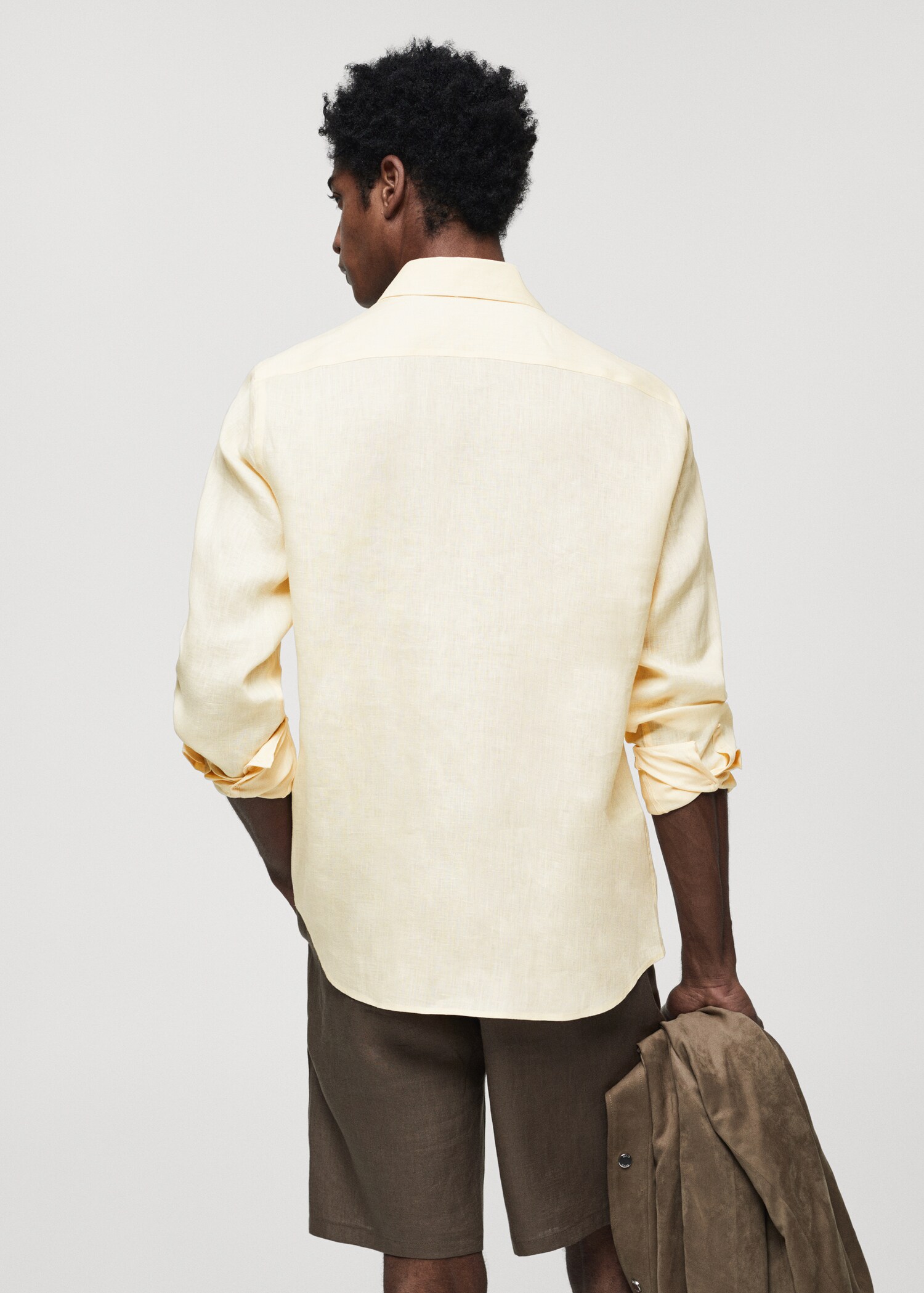 Chemise regular fit 100 % lin - Verso de l’article