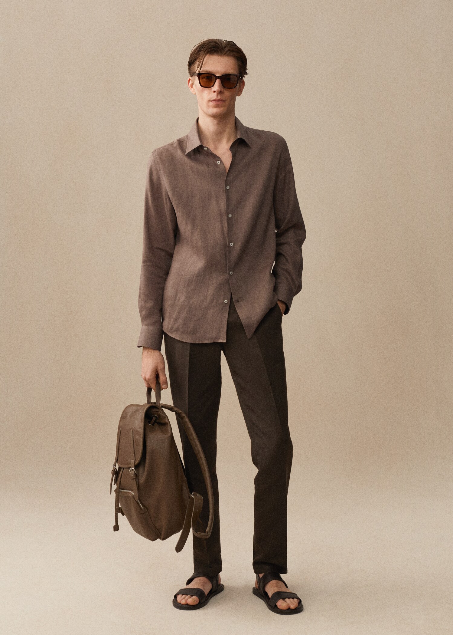 Camisa regular fit 100% lino - Detalle del artículo 6