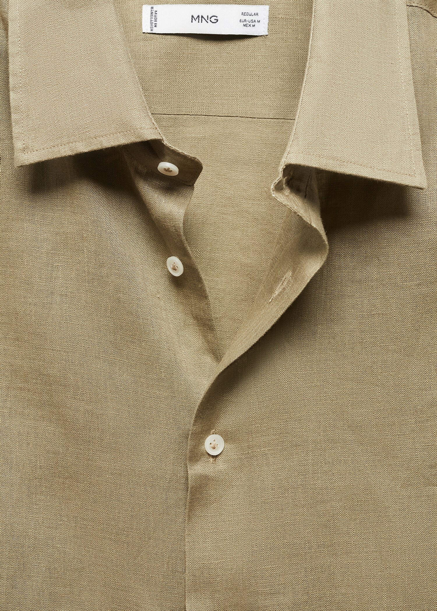 Camisa regular fit 100% lino - Detalle del artículo 8
