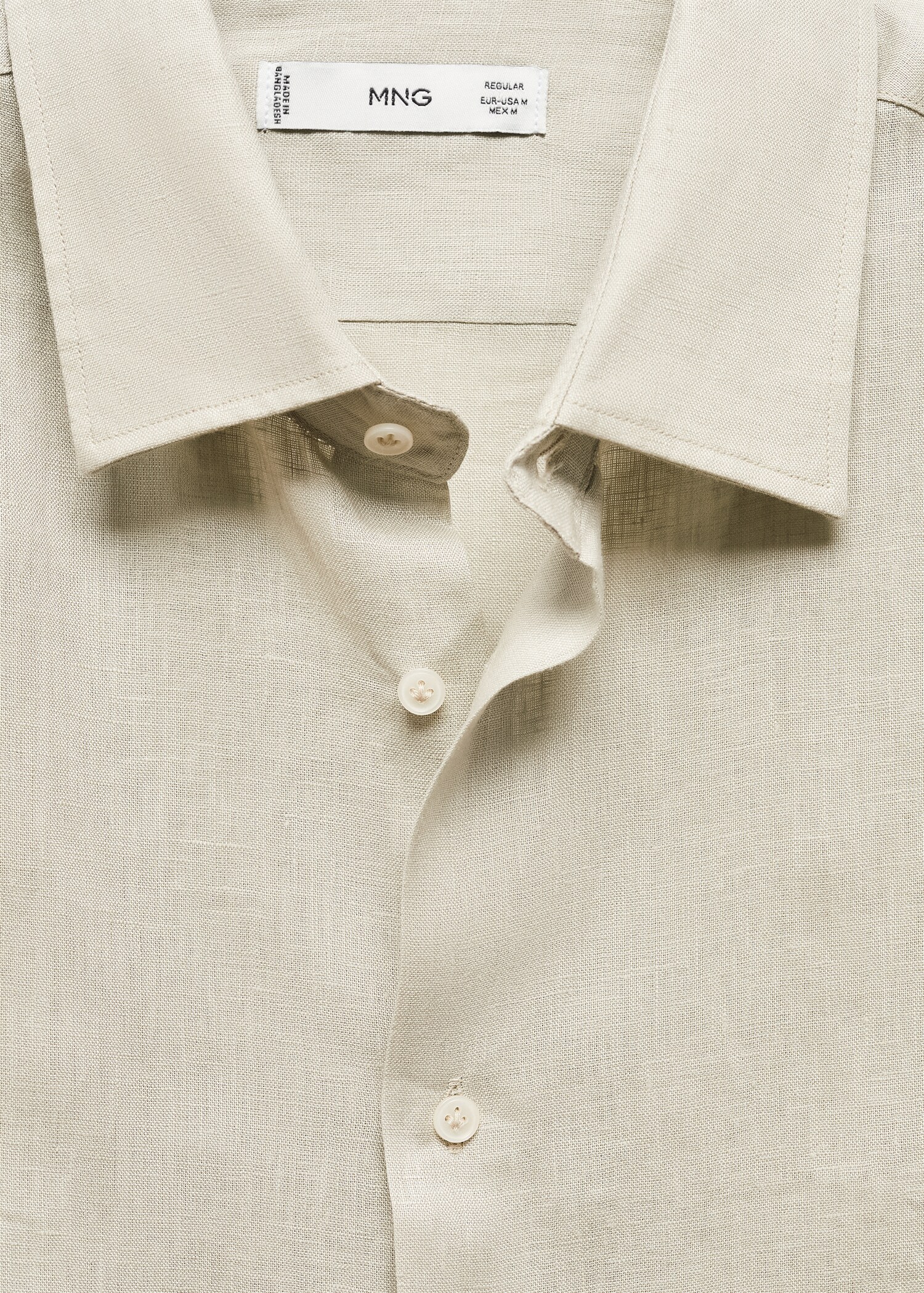 Camisa regular fit 100% lino - Detalle del artículo 8