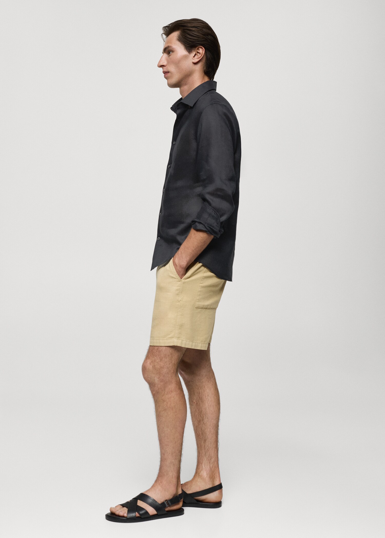 Camisa regular fit 100% lino - Detalle del artículo 2