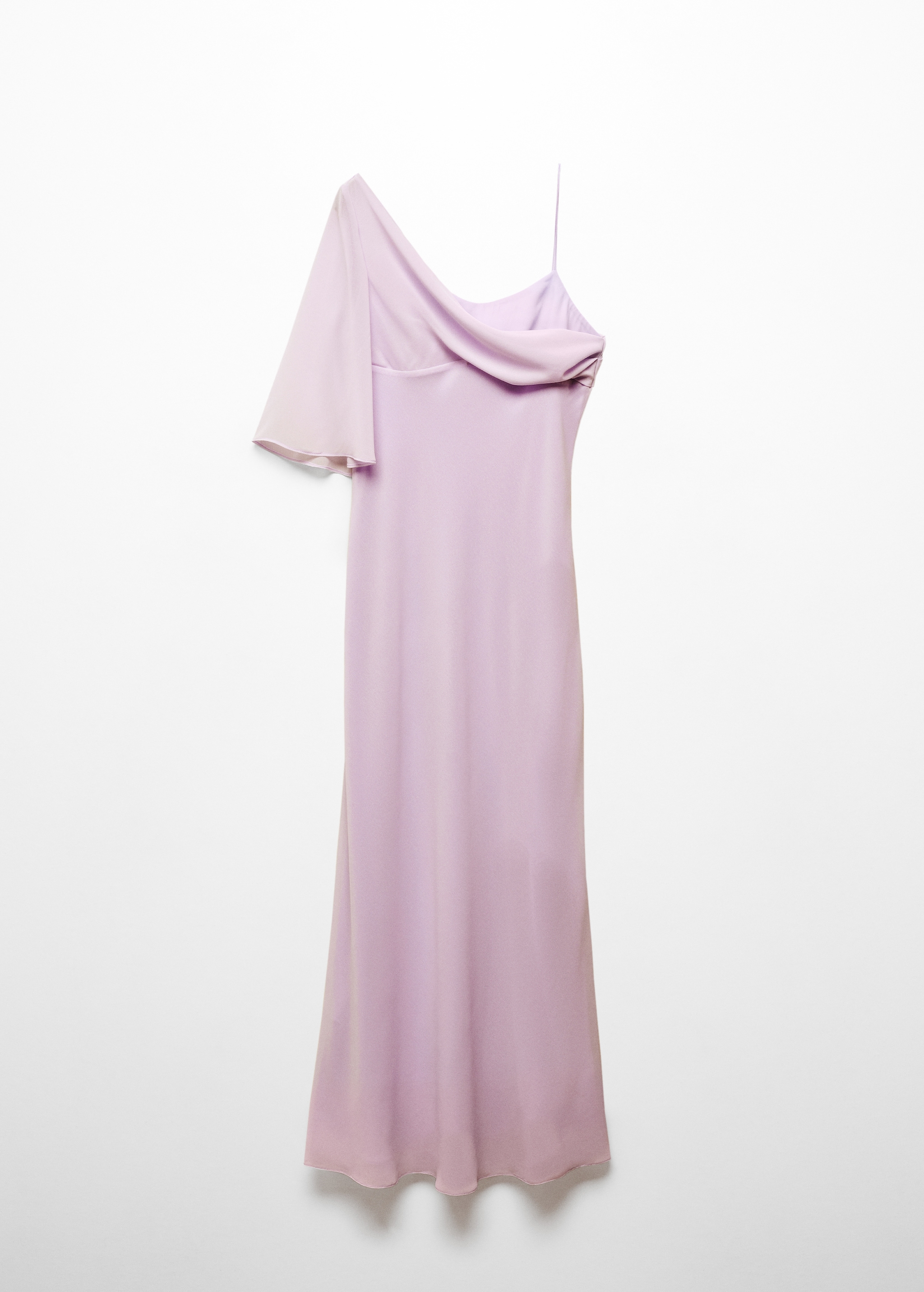 Асимметричное платье с расклешенными рукавами - Изделие без модели