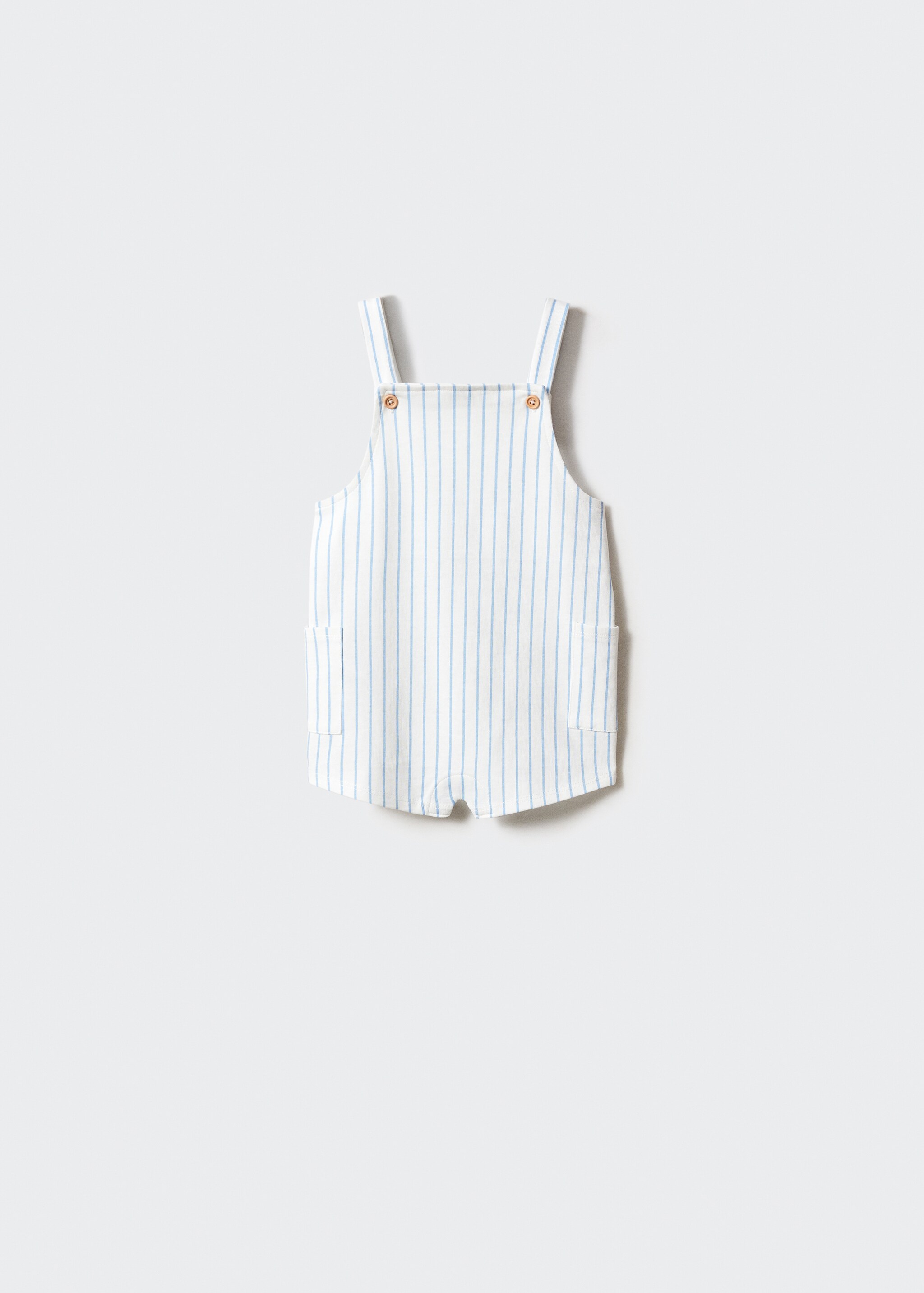 Striped cotton dungarees - Article without model