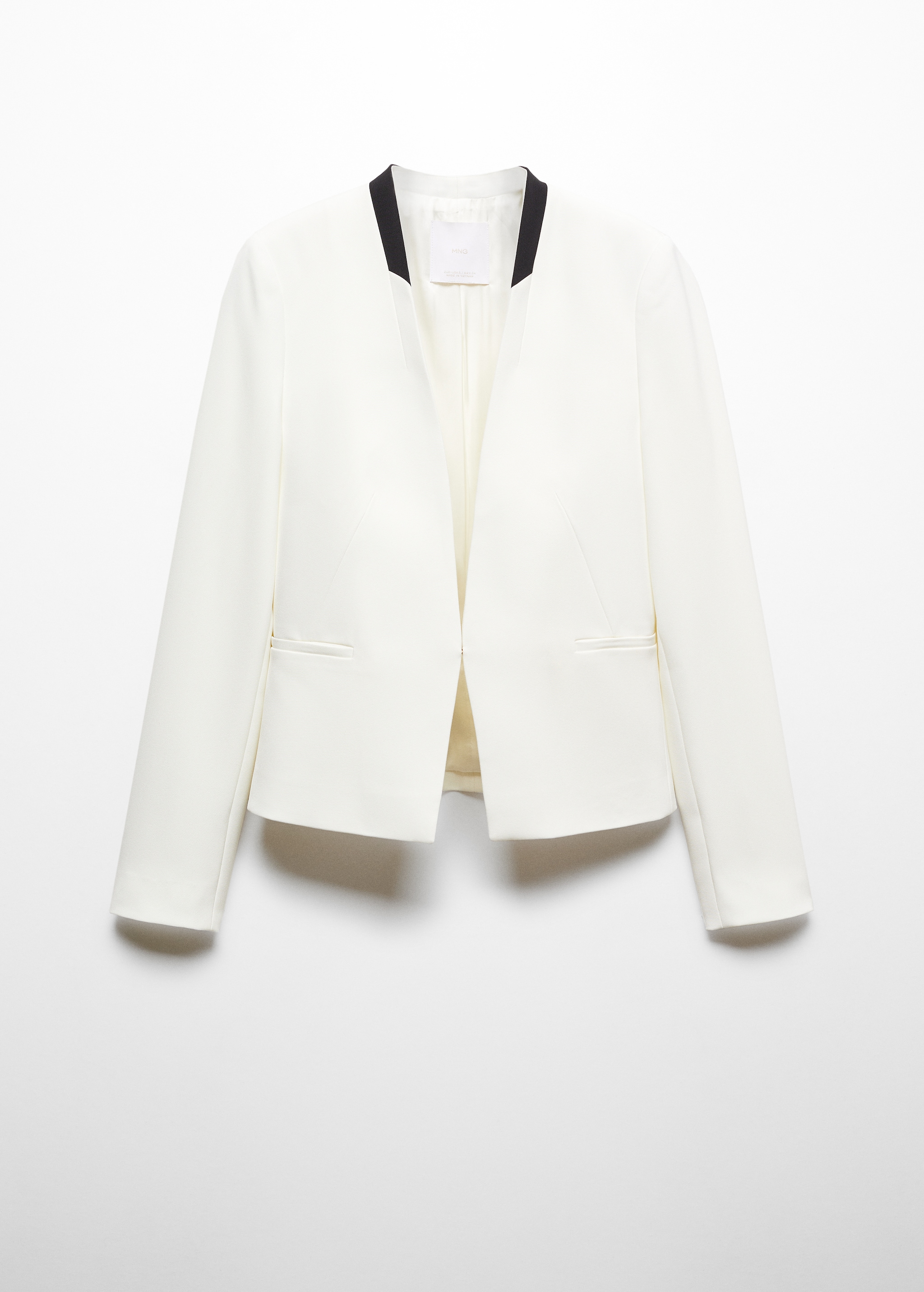 Пиджак с контрастными окантовками - Изделие без модели
