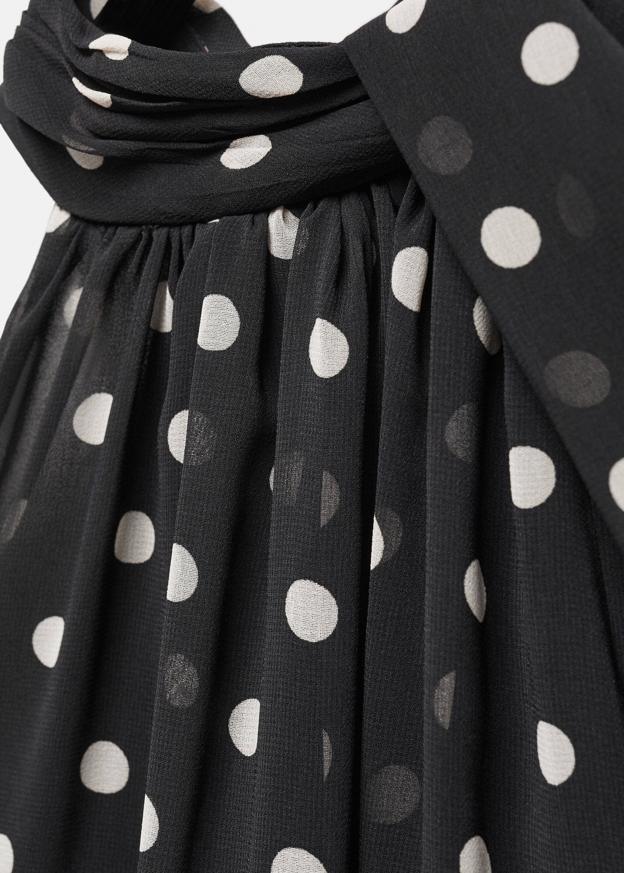 Asymmetric polka dot blouse - Details of the article 8