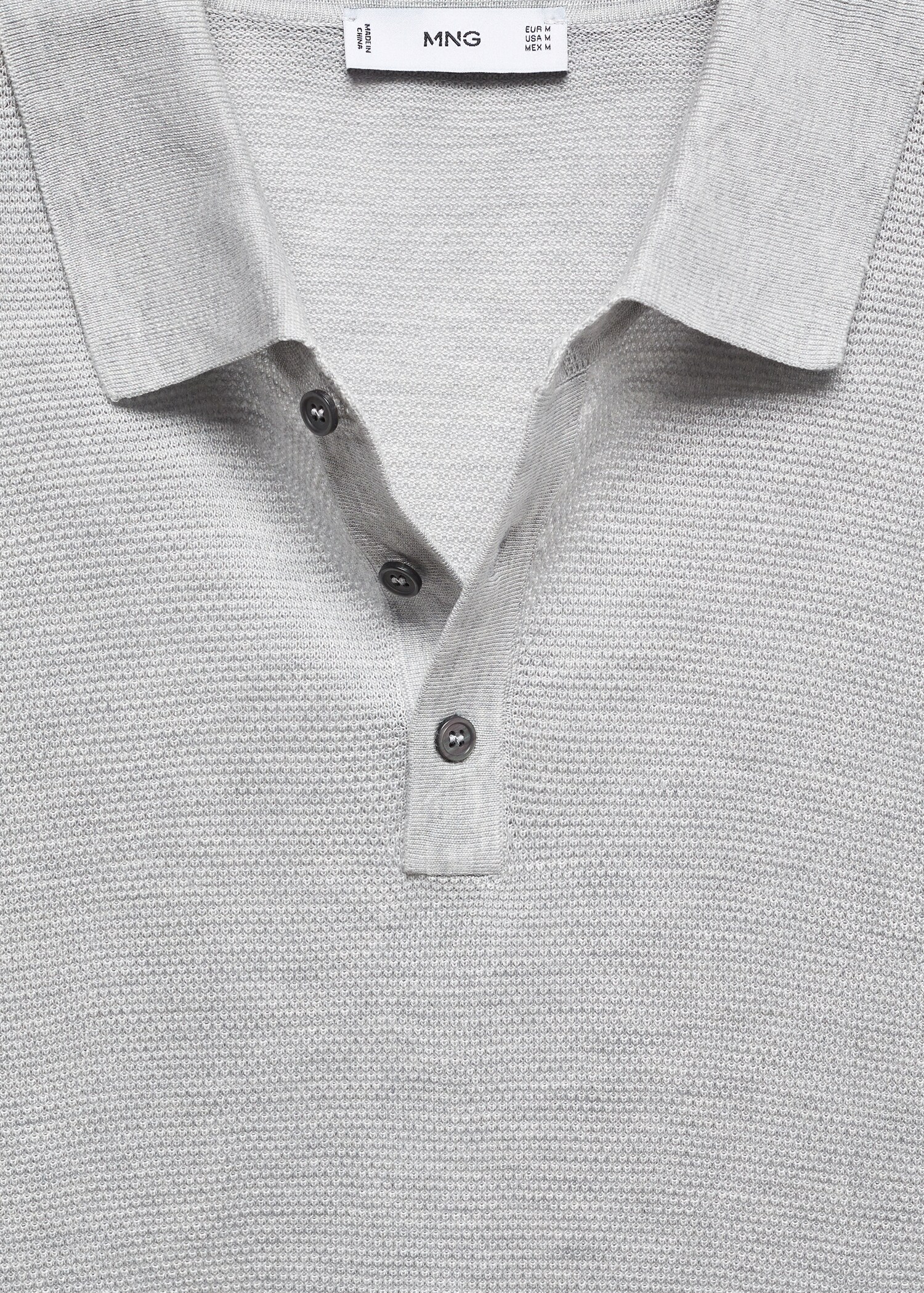 Polo boutonné maille microstructure - Détail de l'article 8