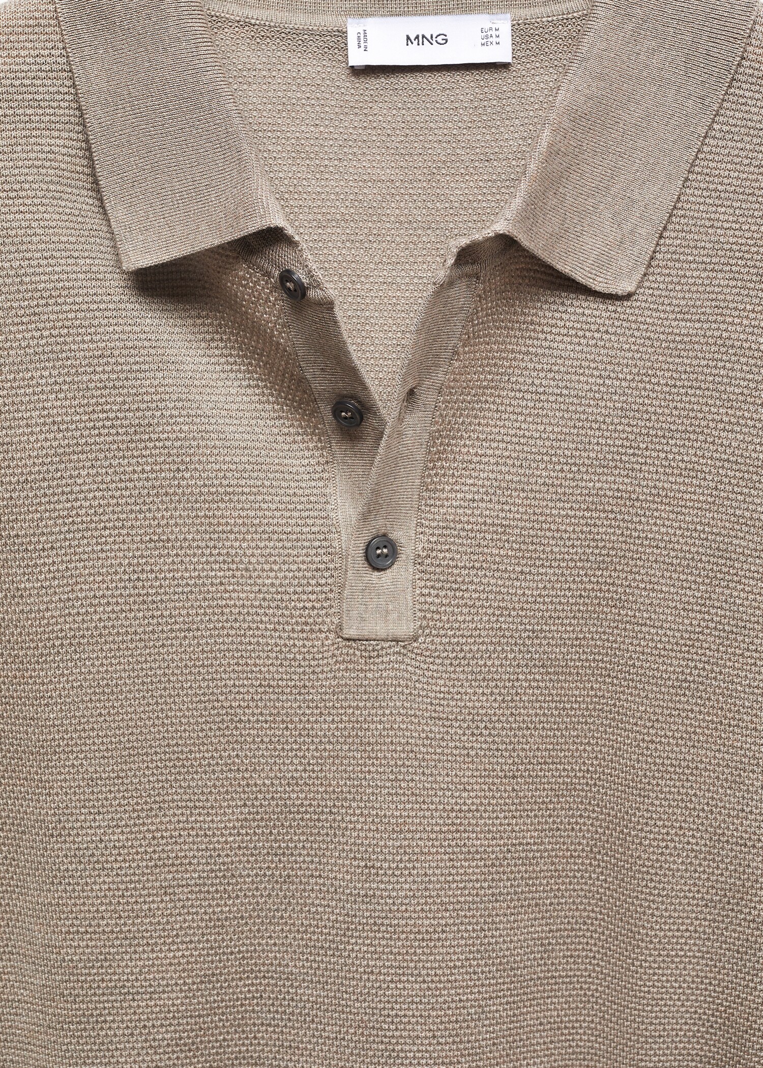 Polo boutonné maille microstructure - Détail de l'article 8