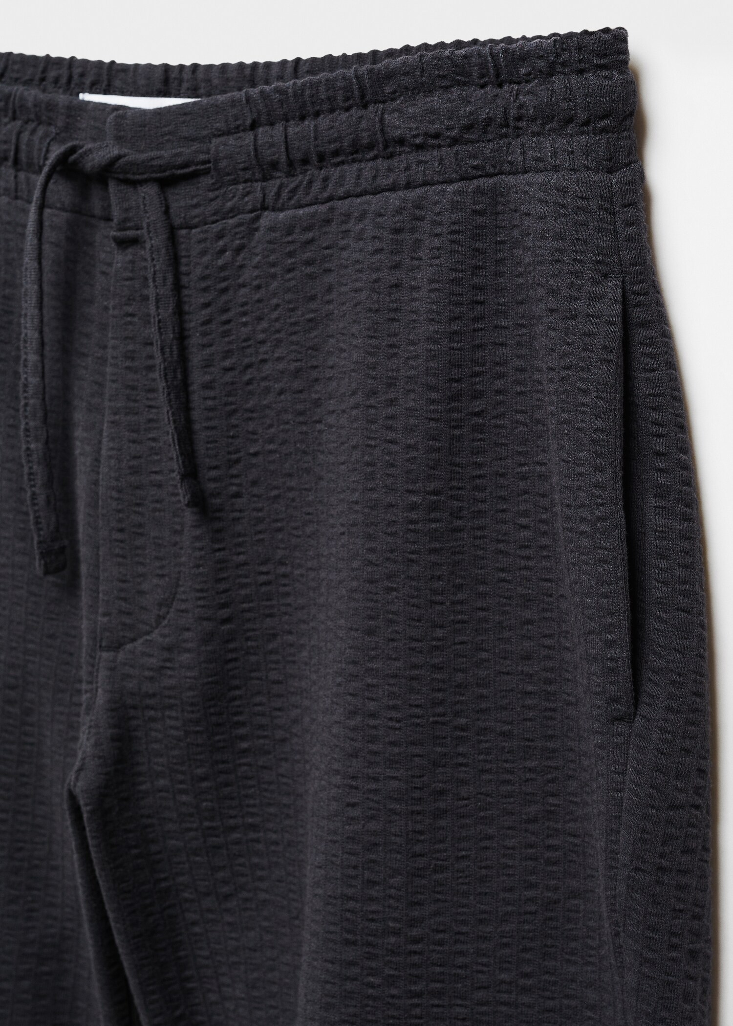 Cotton seersucker drawstring Bermuda shorts - Details of the article 8