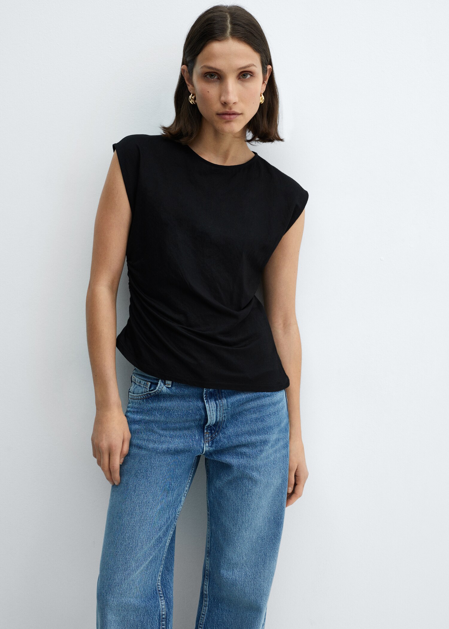 Knit asymmetric top - Medium plane