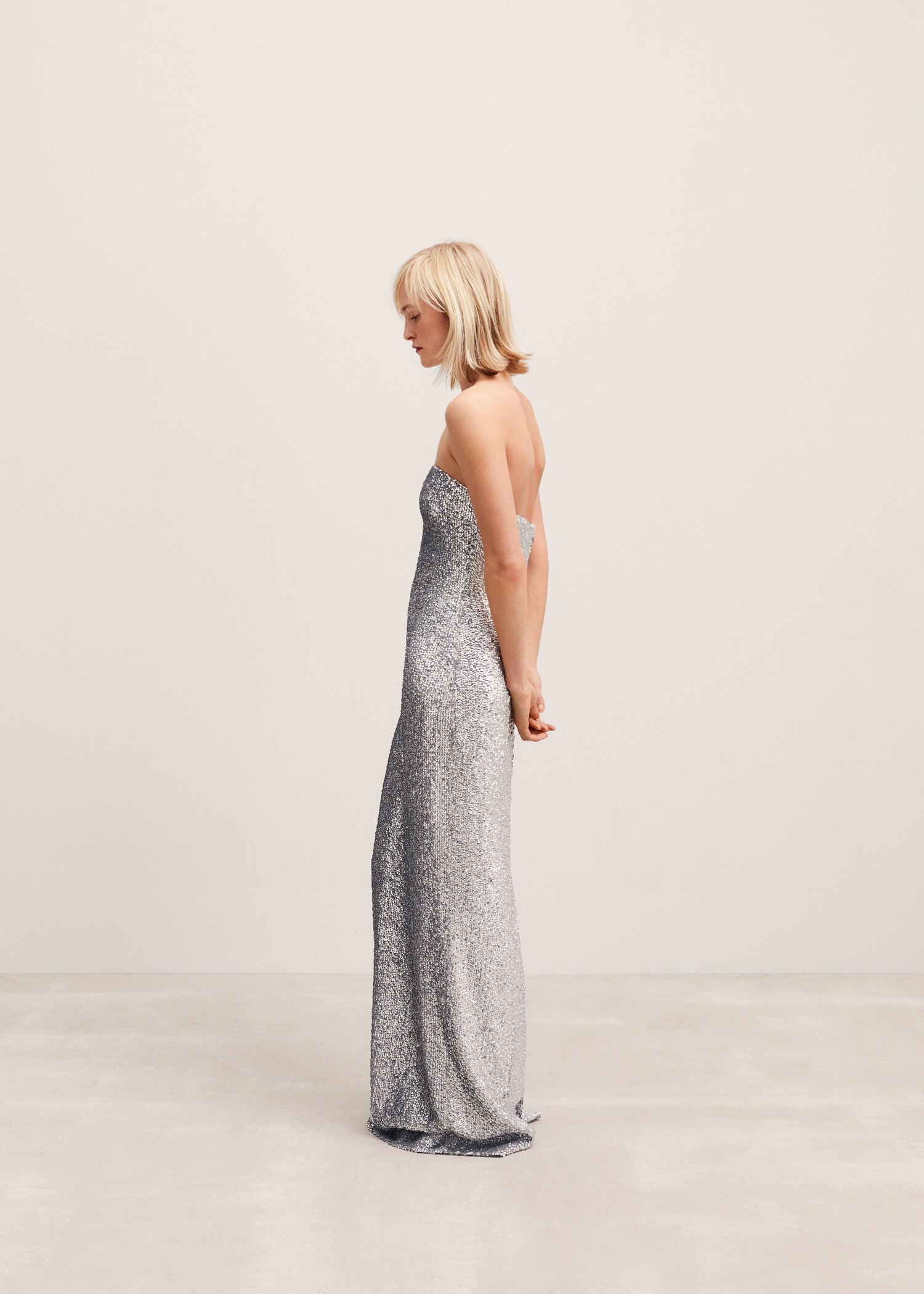 Strapless sequined dress - Details of the article 2