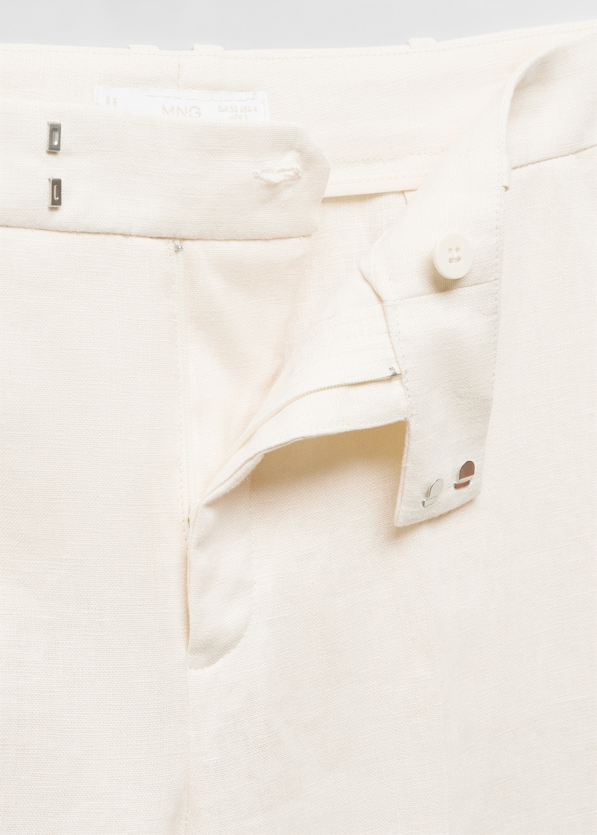 Костюмные брюки 100% лен - Деталь изделия 8