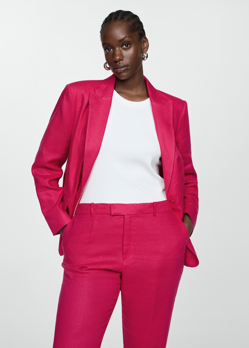 Linen suit trousers - Women | MANGO Kosovo Linen suit trousers - Women | MANGO Kosovo