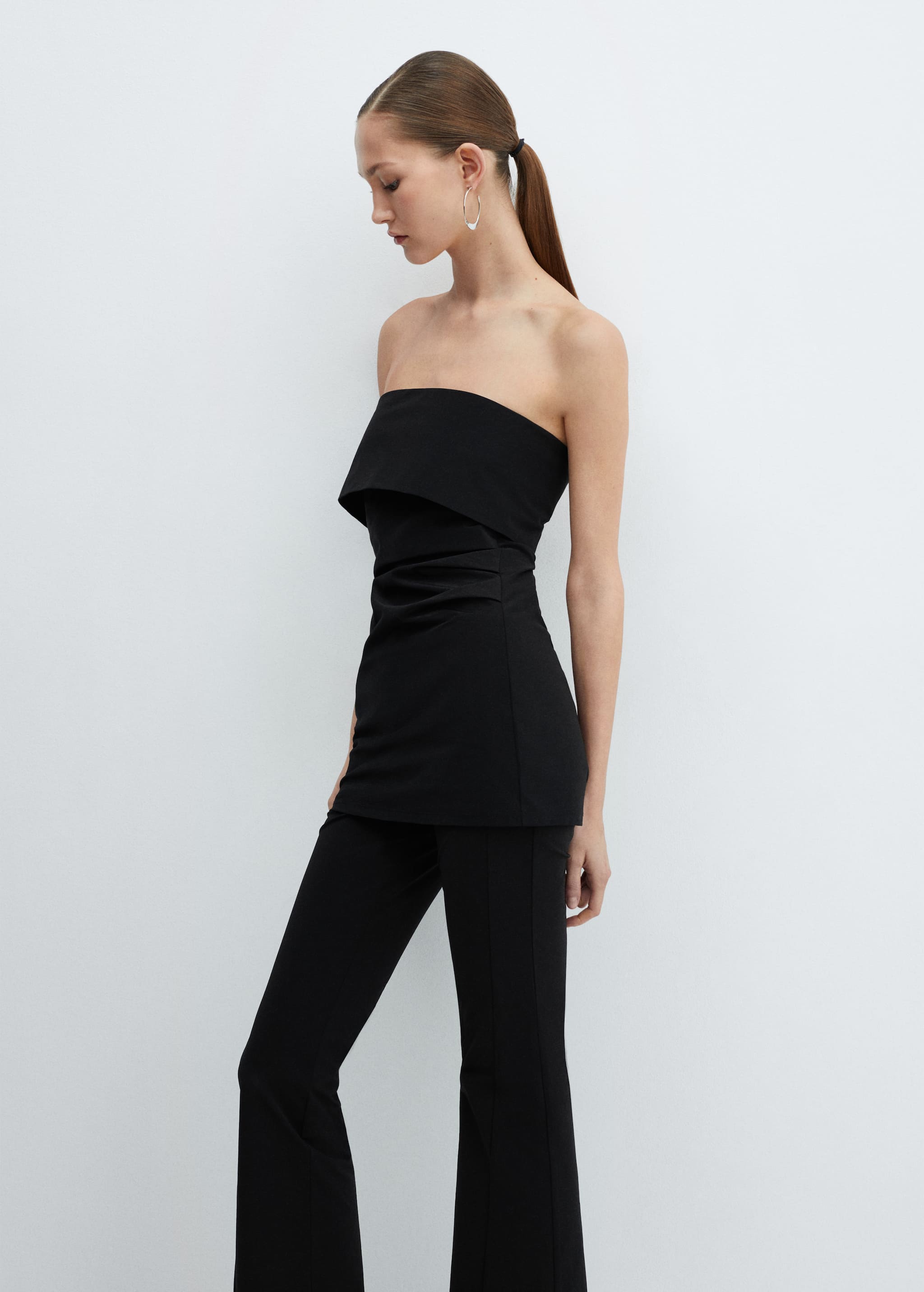 High-waist straight trousers - Details of the article 1
